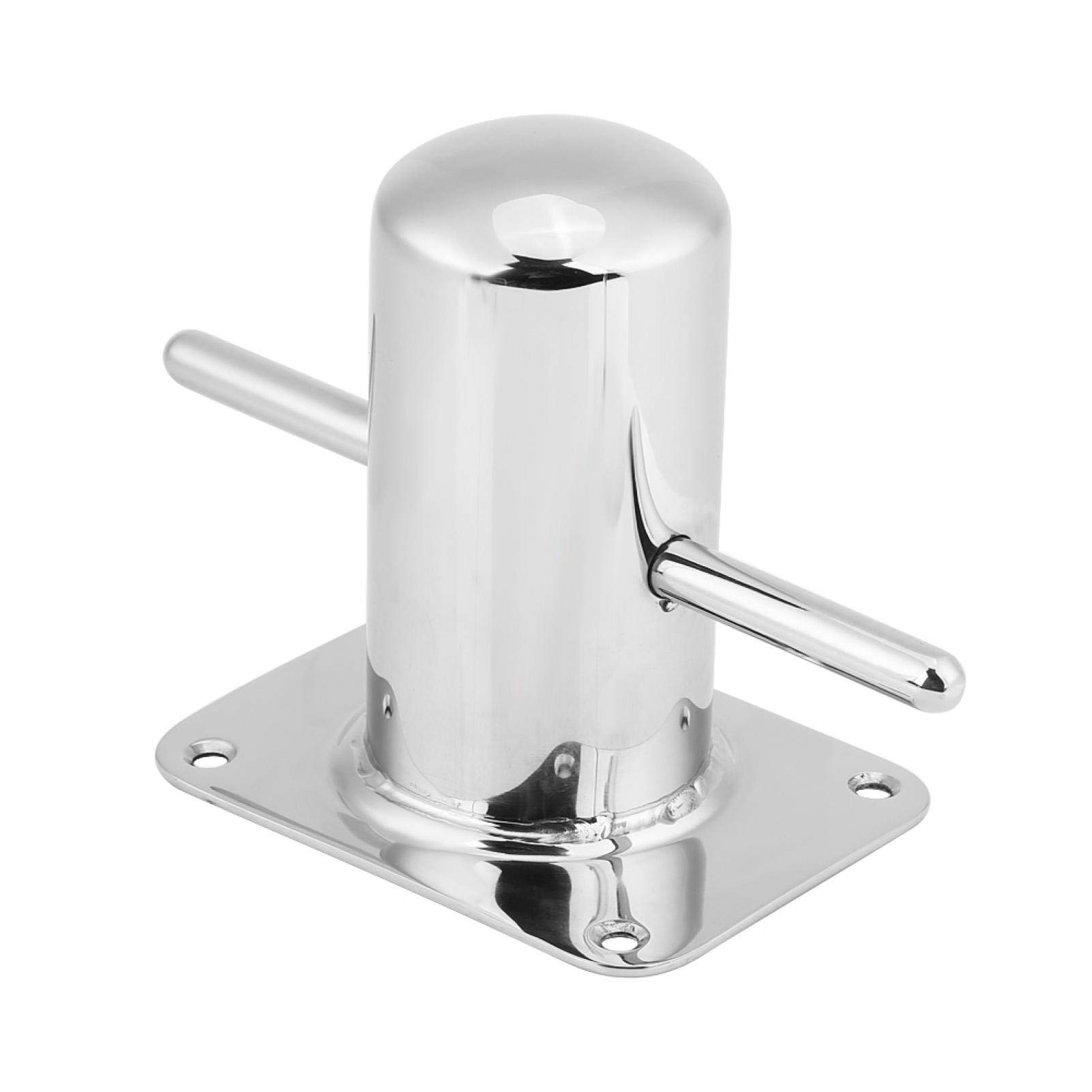 Stainless Steel Boat Cross Bollard Cleat 120mm x 90mm - Heavy Duty Marine Mooring Bit with Base Plate for Yachts, Docks & Boat Deck Security | Perfect for Docking, Anchoring & Mooring Scenarios