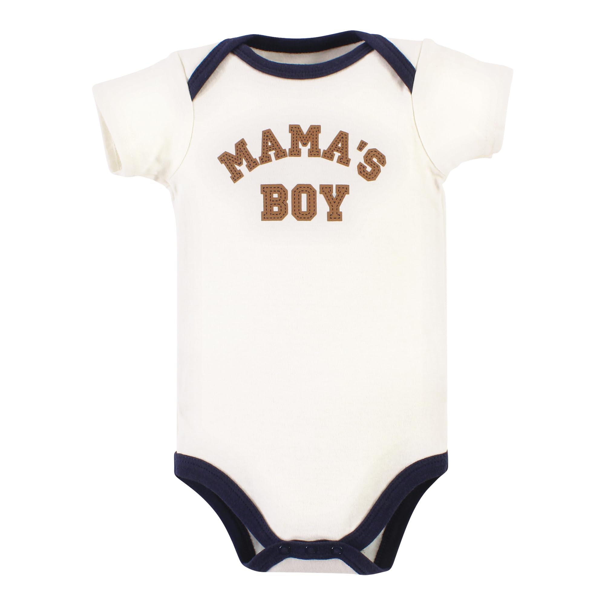 Hudson Baby Unisex Cotton Bodysuits 5-Pack - Soft Comfortable Onesies for Boys & Girls 9-12 Months (Brown/Navy) - Perfect for Everyday Wear, Playtime & Baby Photos