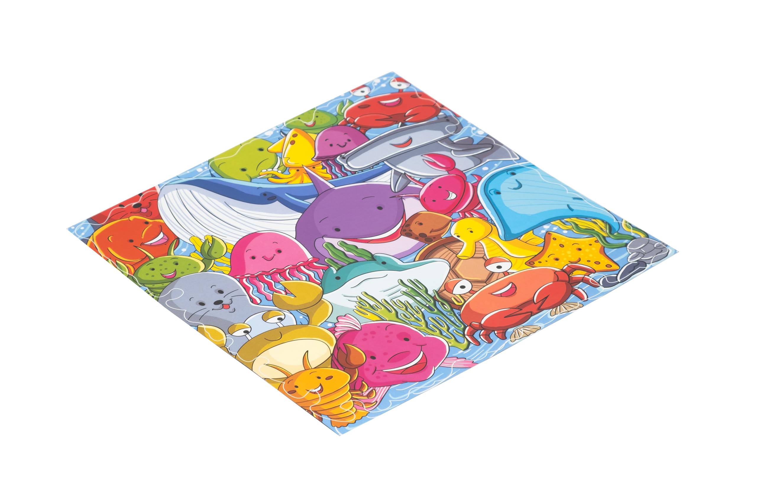 Unik Play Go Crazy 100-Piece Jigsaw Puzzle for Kids & Adults - Underwater Cartoon Theme with 2 Puzzle Trays | Ages 6-99 | Unique Interlocking Pieces | Perfect for Family Game Night & Educational Play