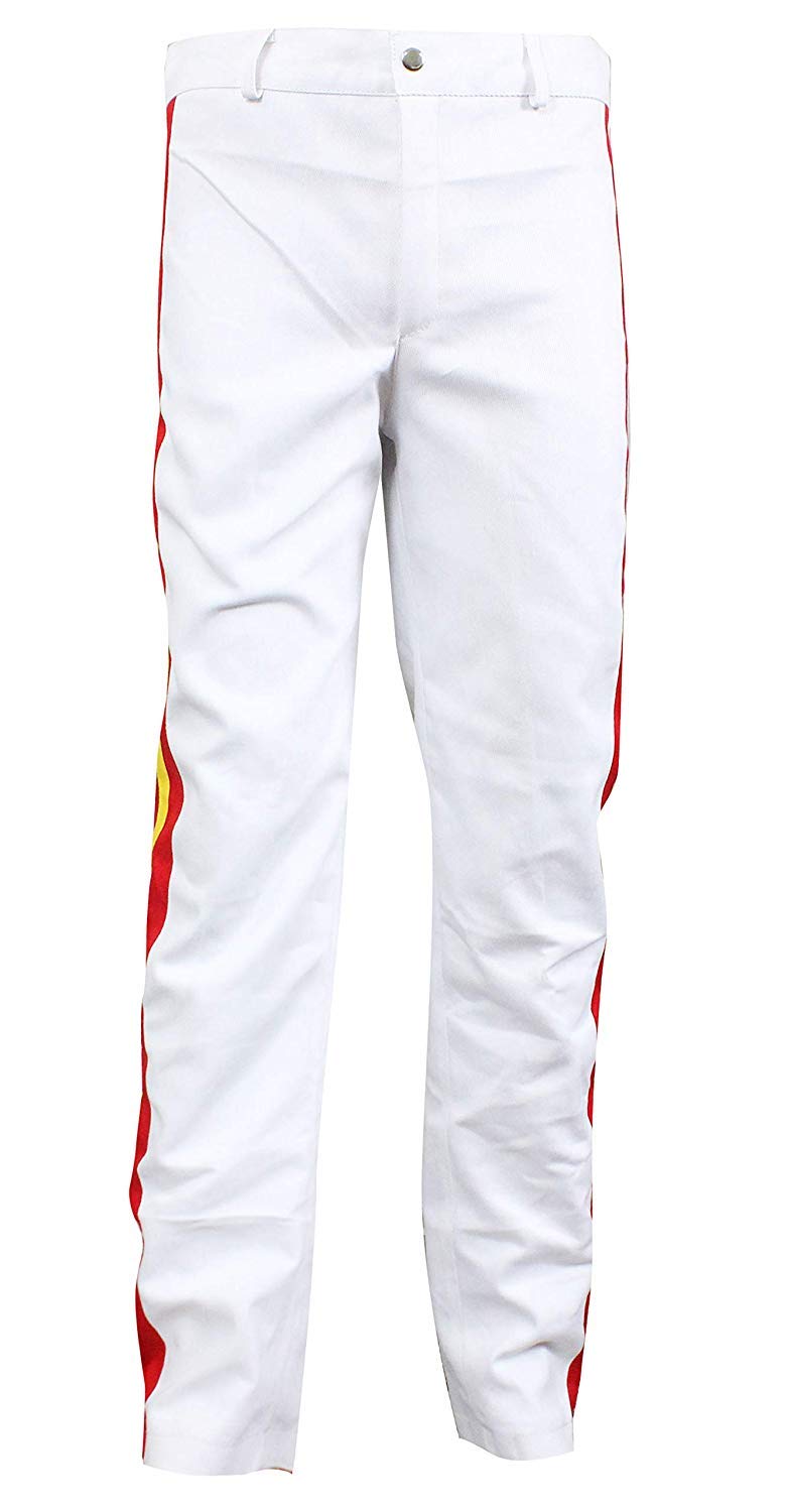 Men's Biker Yellow Jacket - Cotton Rock Star Costume Set with Jacket, Pants & Belt | 80s Concert Outfit | Halloween & Cosplay Costume | Stage Performance & Theme Party Attire