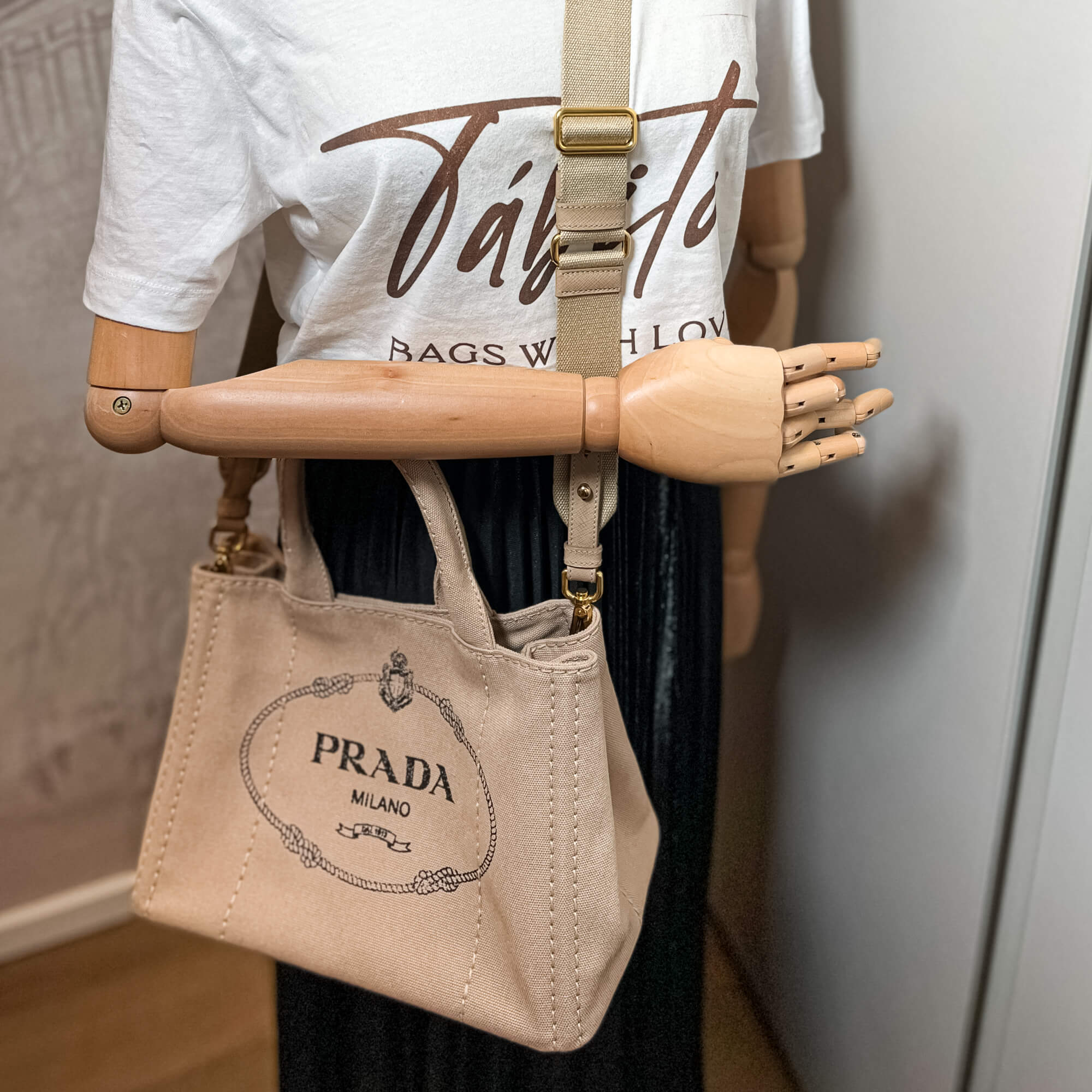 2-Way Canvas Tote Bag Beige - Reversible Eco-Friendly Shopper for Women & Men - Perfect for Groceries, Beach, Work & Travel