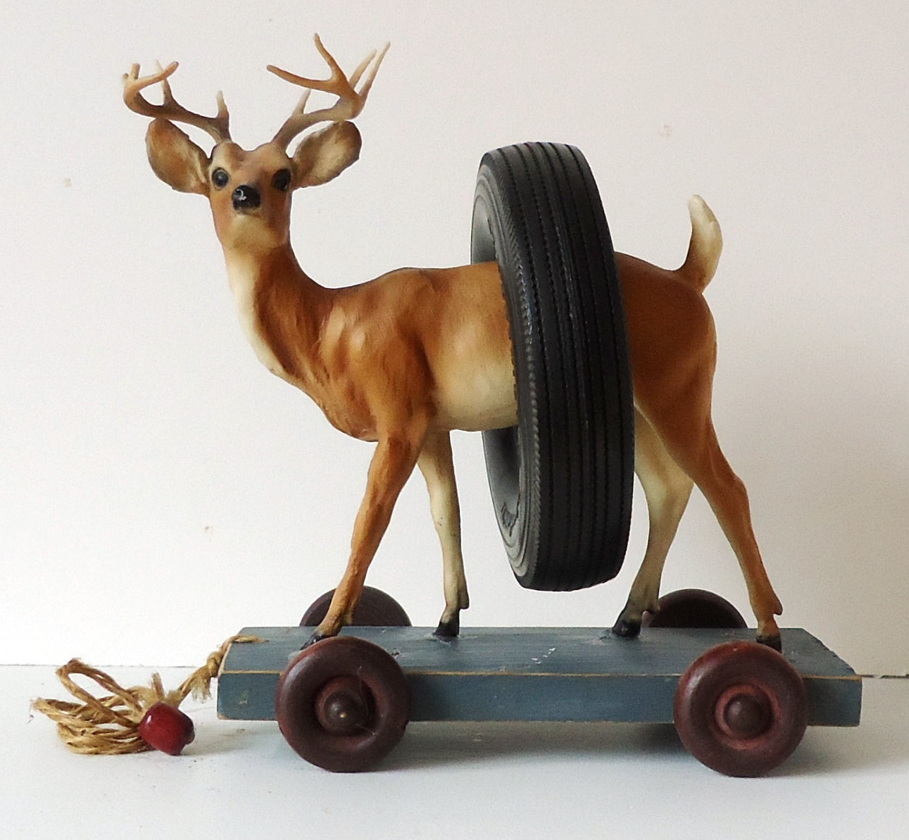 Kathleen McSherry: Rauschenberg's Reindeer - Abstract Art Print for Modern Home & Office Decor - Perfect for Living Rooms, Bedrooms, and Creative Spaces