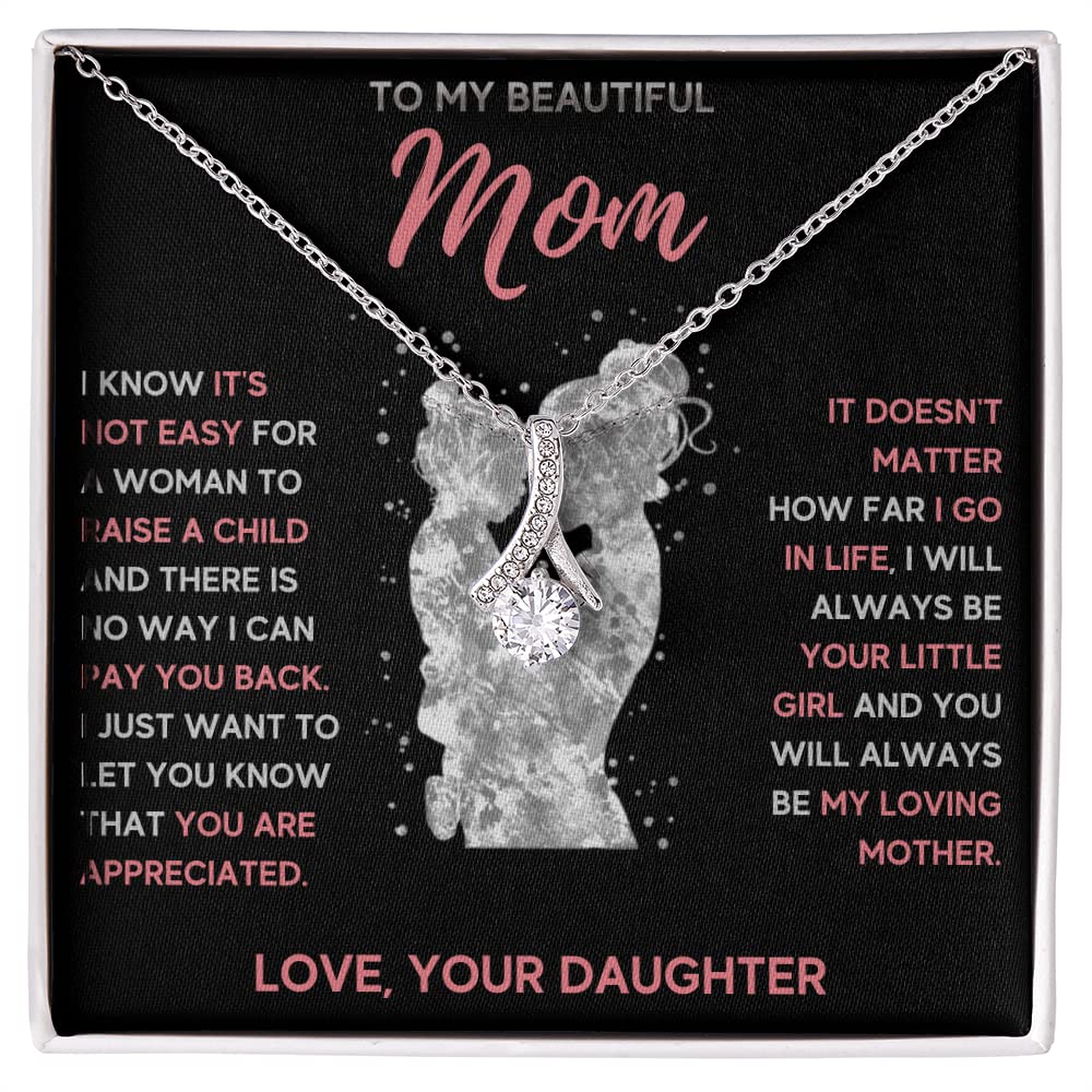 Best Mom Ever Necklace - Unique Birthday & Christmas Gift from Daughter or Son - Personalized Jewelry with Message Card & Gift Box - Perfect for Mother's Day, Anniversaries & Special Occasions
