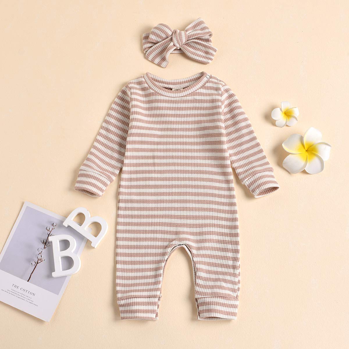 Newborn Baby Girl Romper Bodysuit - Soft Cotton One-Piece Jumpsuit with Pants | Perfect for Photoshoots, Playtime & Everyday Outfits