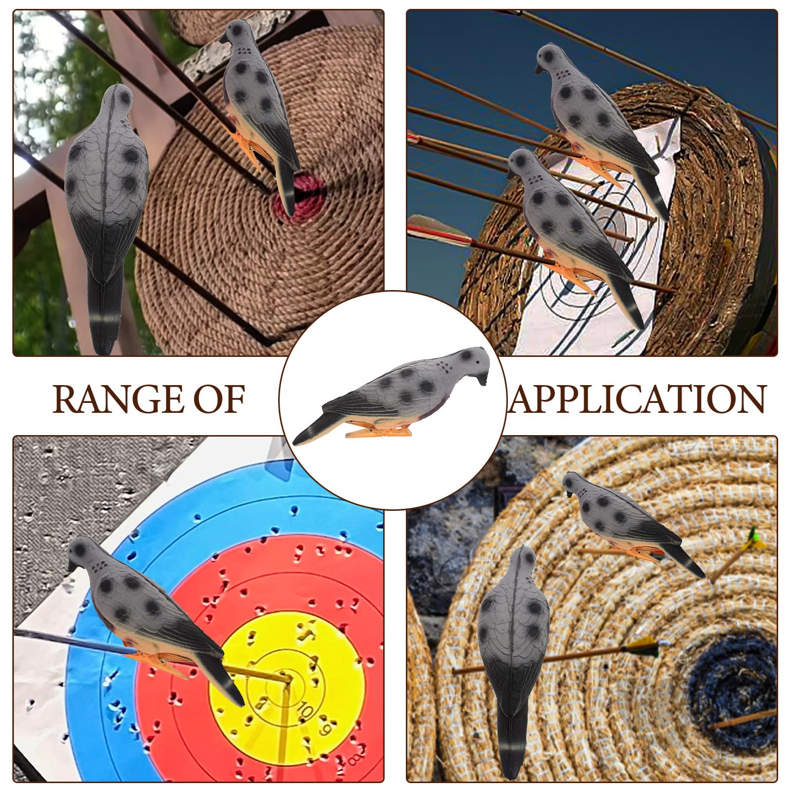 BESPORTBLE Foam Pigeon Target - Realistic Fake Dove Training Decoy for Shooting Practice | Durable & Lightweight Artificial Bird Target for Hunting, Archery, and Outdoor Sports