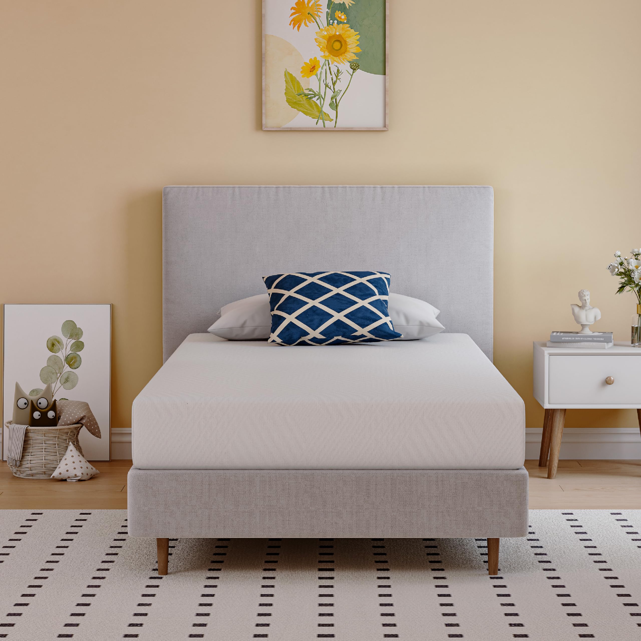 6 Inch Full Size Memory Foam Mattress in a Box - Medium Firm Support for Platform Beds, Daybeds & Bunk Beds | Ideal for Guest Rooms, Dorms & Small Spaces