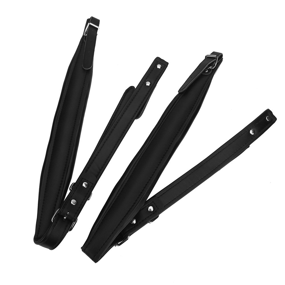 Premium Adjustable PU Leather Accordion Shoulder Straps for 16-120 Bass Accordions - Comfortable Padded Design for Adults (Black) | Perfect for Practice, Performances & Professional Musicians
