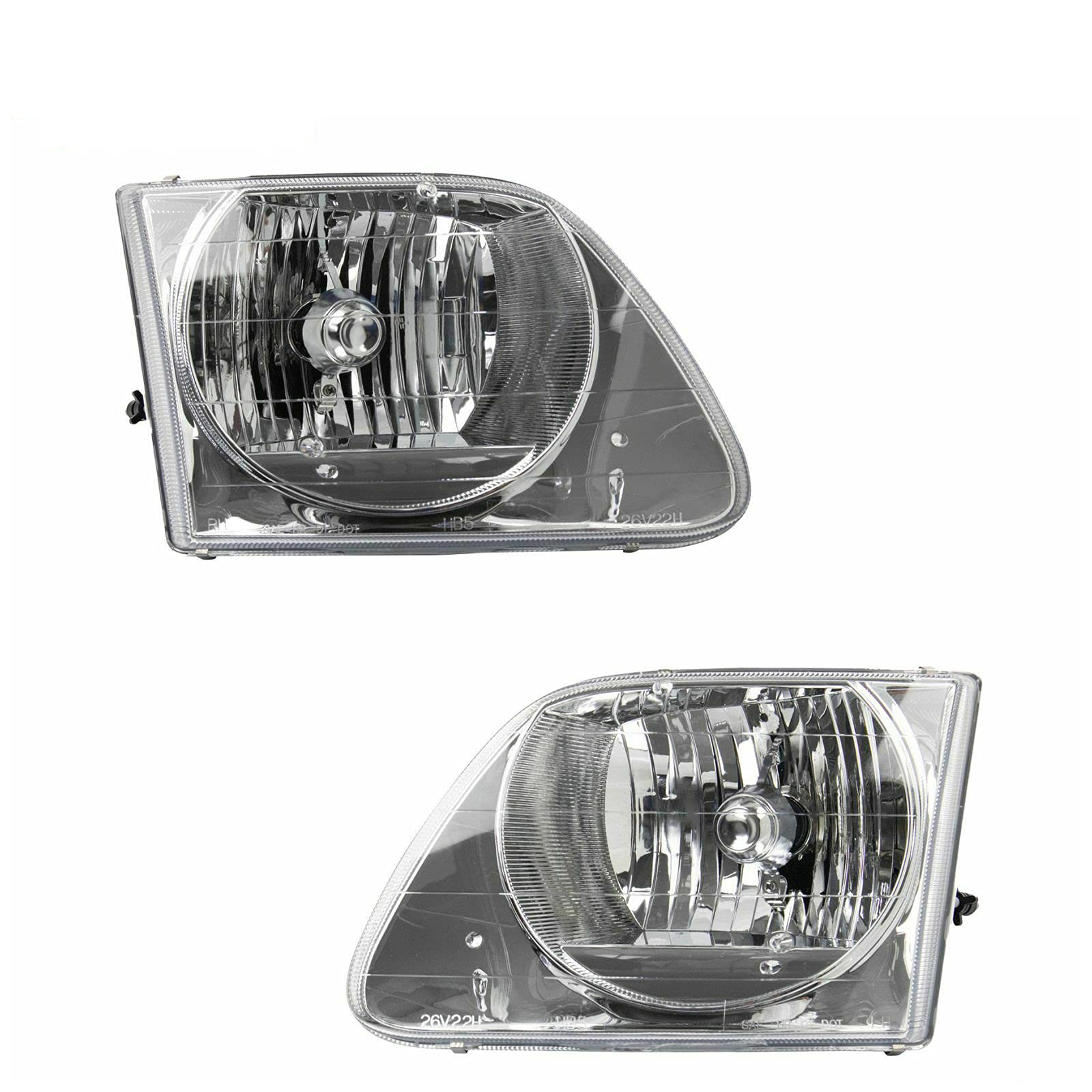 High-Performance LED Headlights & Headlamps Pair Set for Ford Lightning Truck - Left & Right Side - Durable, Perfect Fit Auto Parts - Ideal for Night Driving & Off-Road Adventures