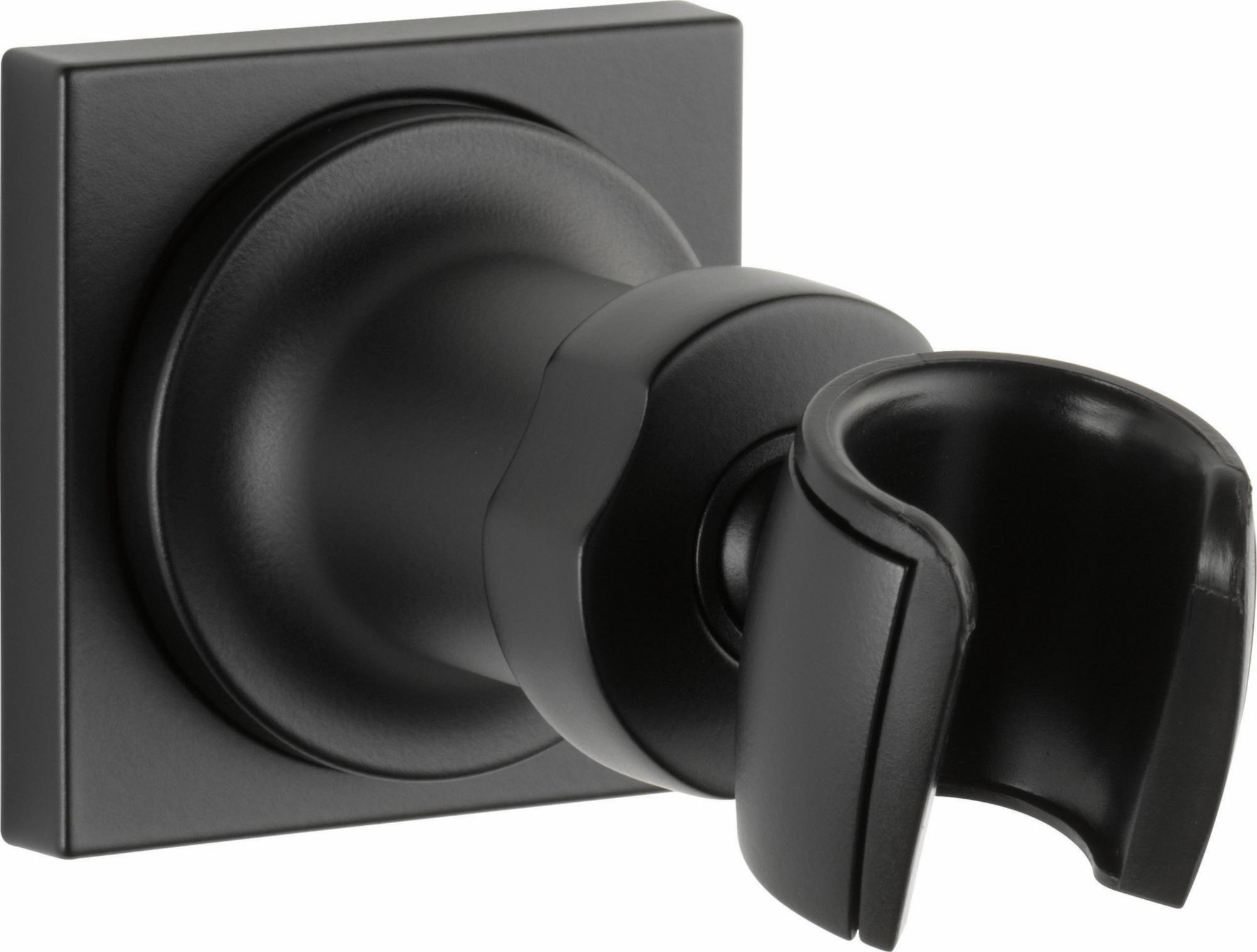 Delta U4010 BL PK Adjustable Square Wall Mount Hand Shower Holder - Matte Black Finish for Bathroom, Shower, and Spa Use