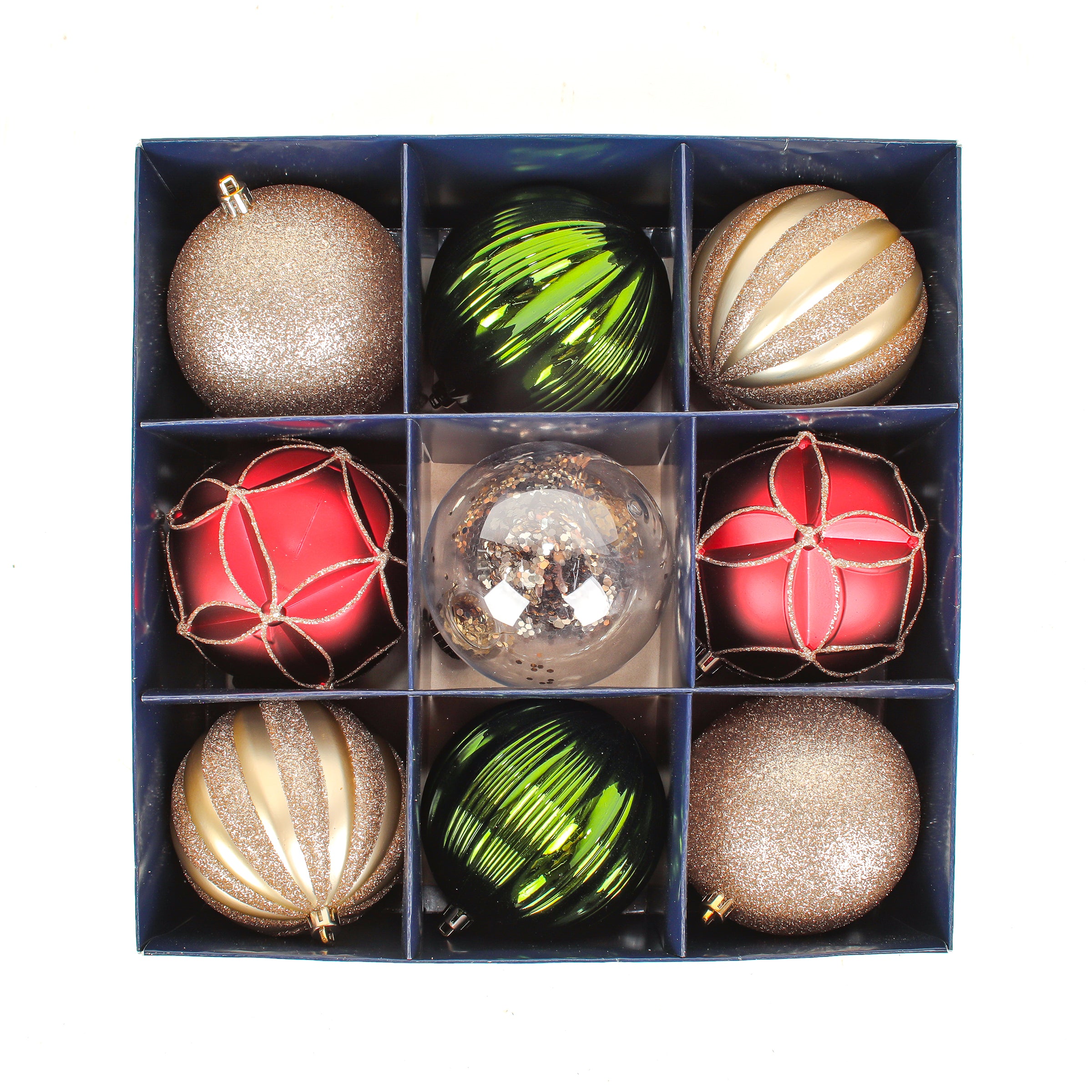 13 Inch Gold Christmas Ball Ornament Set - Elegant Holiday Decor for Tree, Party & Home Decoration