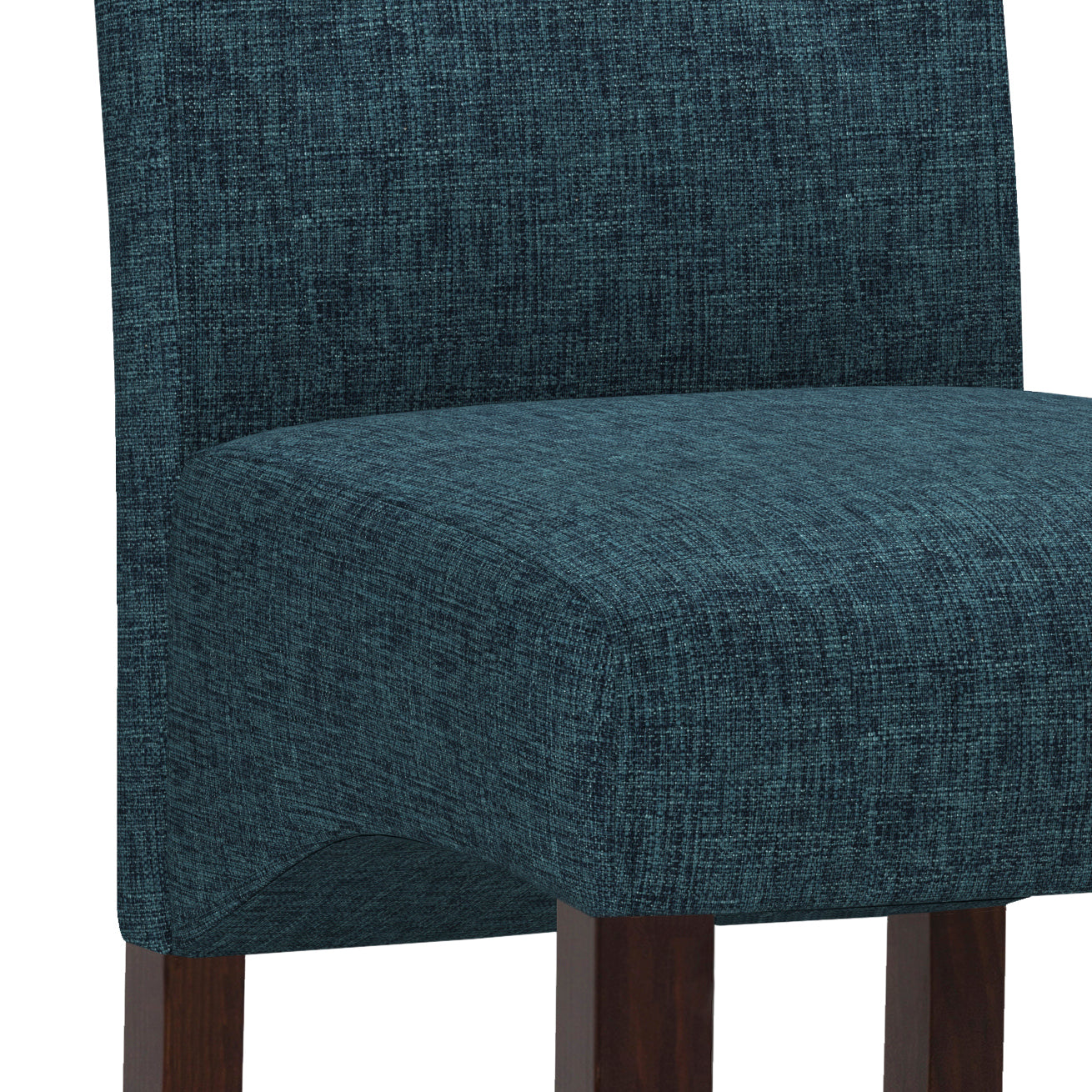 Premium Cosmopolitan Deluxe Tufted Parson Chairs (Set of 2) - Denim Blue Upholstered Dining Chairs for Kitchen, Dining Room & Home Office