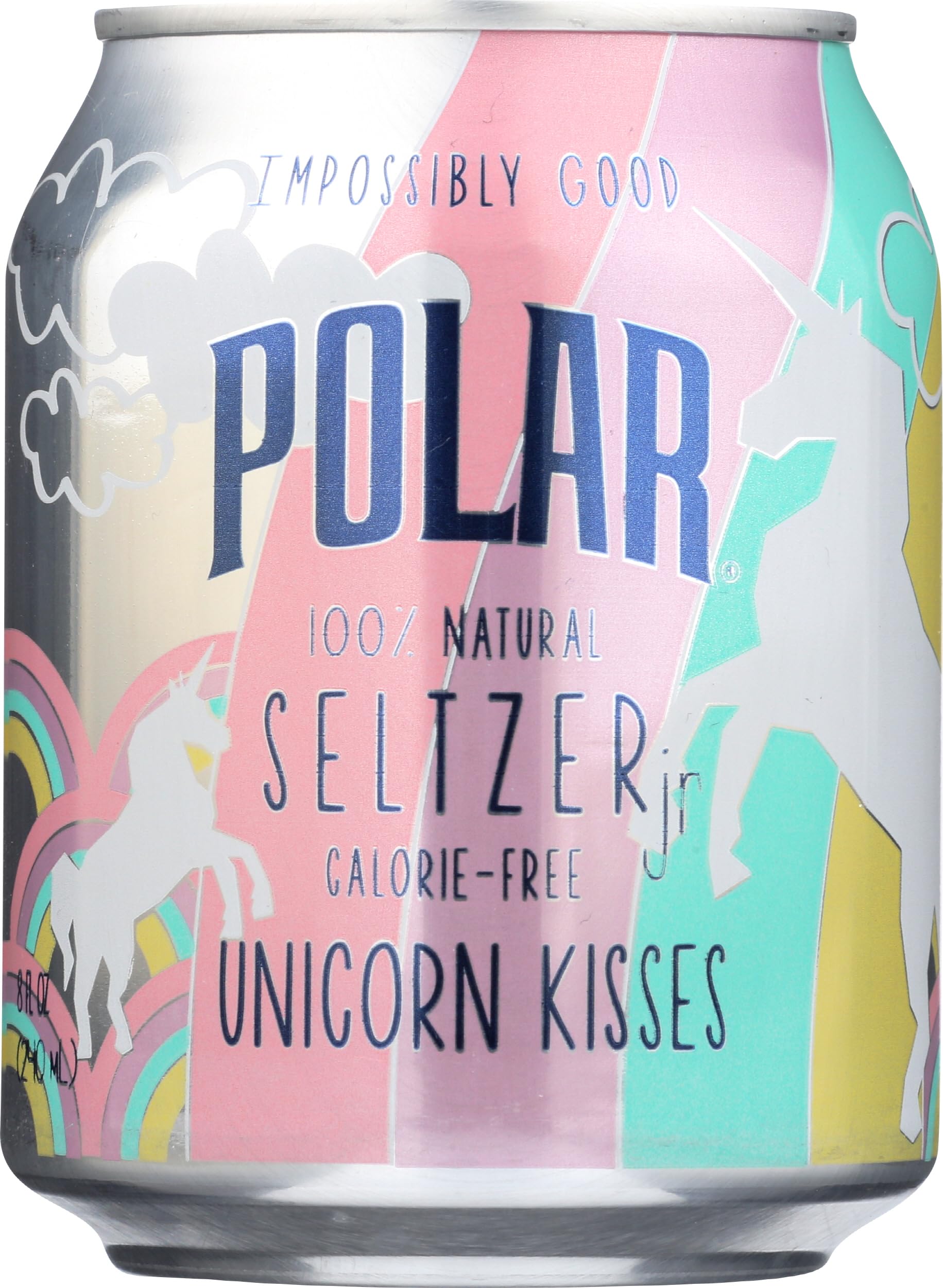 Polar Beverages Unicorn Kisses Seltzer Water - 8 Fl Oz (6 Pack) | Refreshing Sparkling Drink for Parties, Gifts & Healthy Hydration