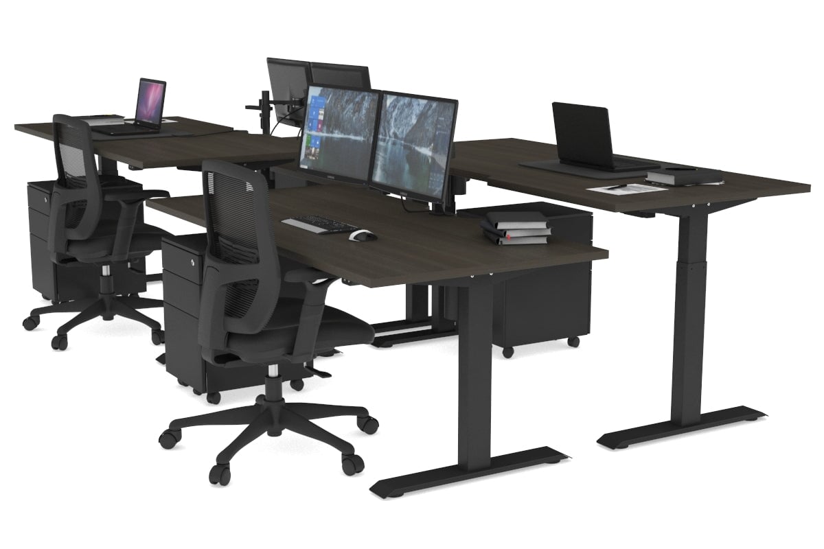 Adjustable Height 4-Person Workbench - 1200L x 800W with Cable Management | Perfect for Office, Workshop & Garage Workspaces