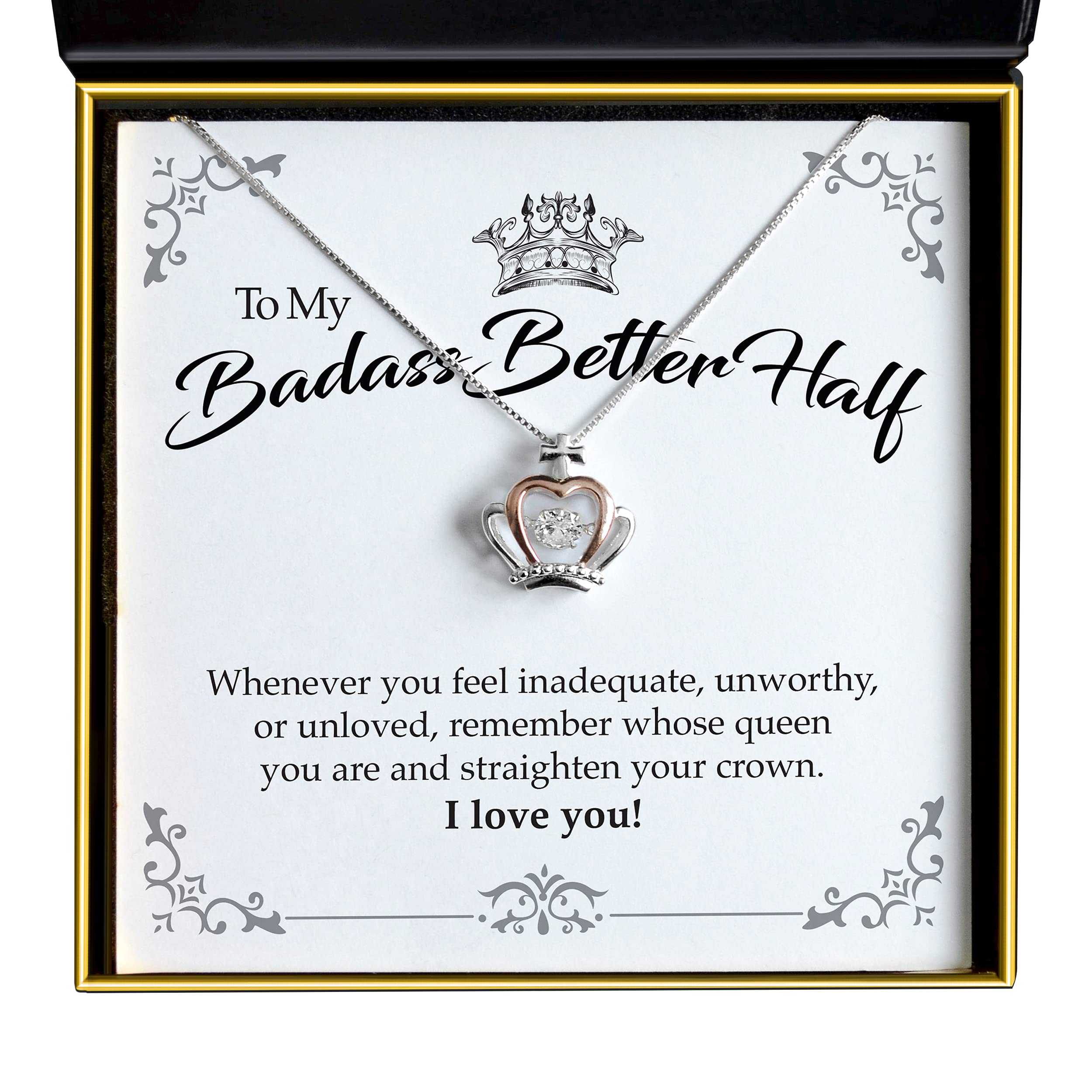 Luxe Crown 925 Sterling Silver Necklace for Women - Elegant Jewelry Gift for Wife, Birthday, Anniversary & Christmas - Perfect for Romantic Occasions & Special Celebrations