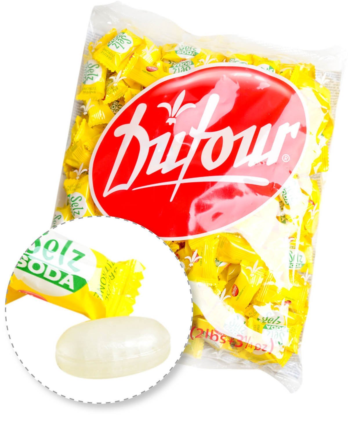 Elah-Dufour Selz Soda Limone Lemon Hard Candies 1kg Bulk Pack - Perfect for Parties, Gifts & Office Snacks