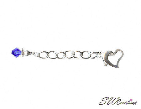 Heart of Gem Crystal Anklet Jewelry Extender - Adjustable Ankle Bracelet Chain for Women, Boho Chic Ankle Chain Accessory | Perfect for Beach, Festival, and Summer Outfits