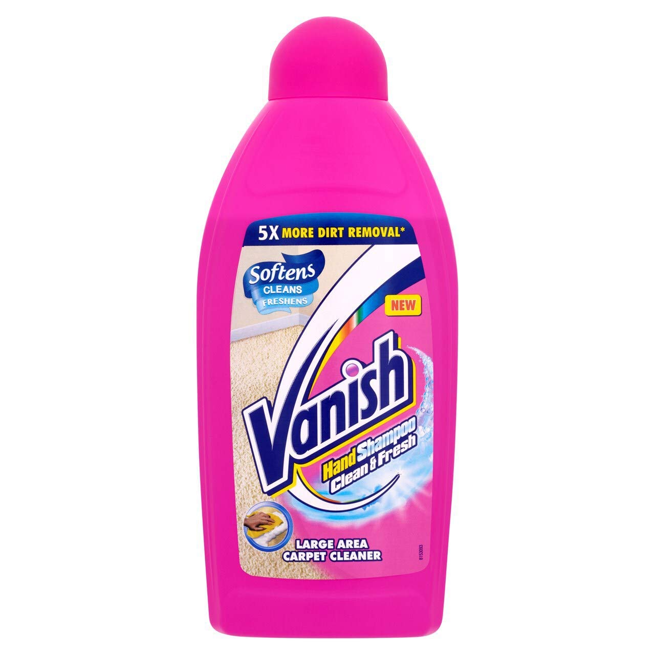 Vanish Clean & Fresh Hand Carpet Shampoo Cleanser 450ml - Deep Cleaning Formula for Carpets & Upholstery - Perfect for Pet Stains, Spills & Odor Removal