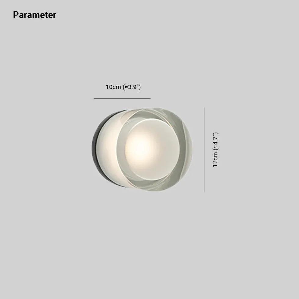 Clear Round LED Outdoor Wall Lights - Waterproof & Energy Efficient for Patio, Garden, Porch, and Exterior Home Lighting