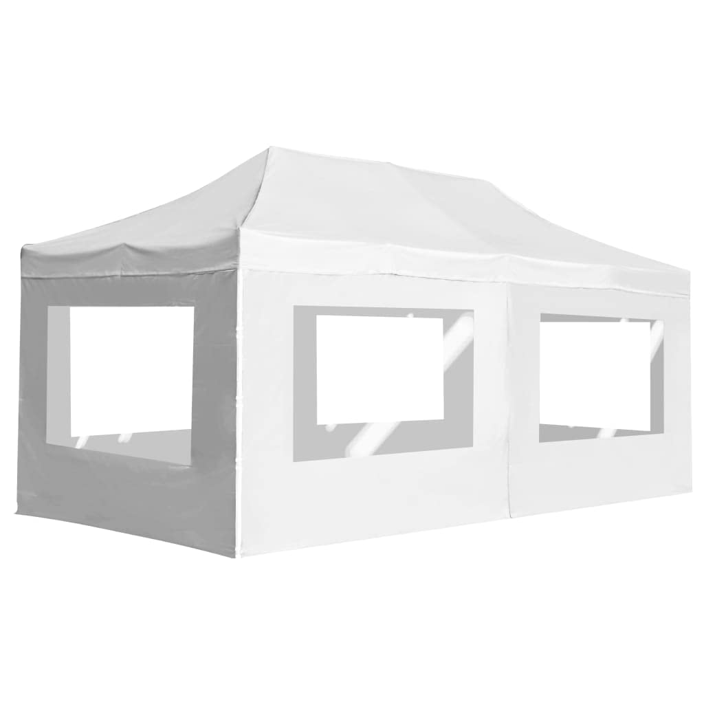 Tikarti 10x20 FT Professional Folding Party Tent with Removable Sidewalls - Heavy Duty Aluminum Frame, Waterproof White Canopy for Outdoor Events, Weddings, Markets & Backyard Gatherings