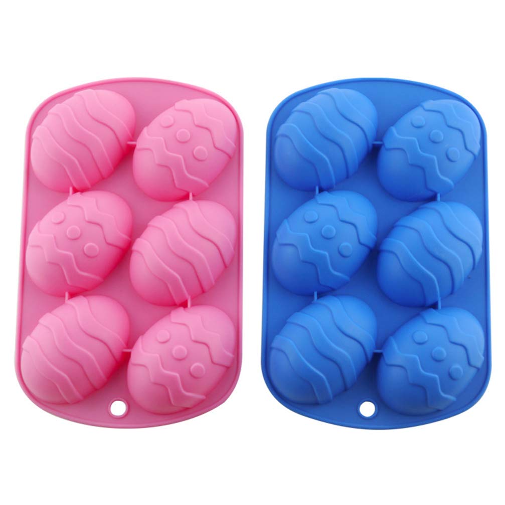 UPKOCH 2-Piece Silicone Easter Egg Cake Mold Set - Dinosaur Shaped Baking Tray for Chocolate, Jelly, Pudding & Ice Cubes - Non-Stick 3D Egg Mold for DIY Desserts, Soap Making & Easter Party Decorations