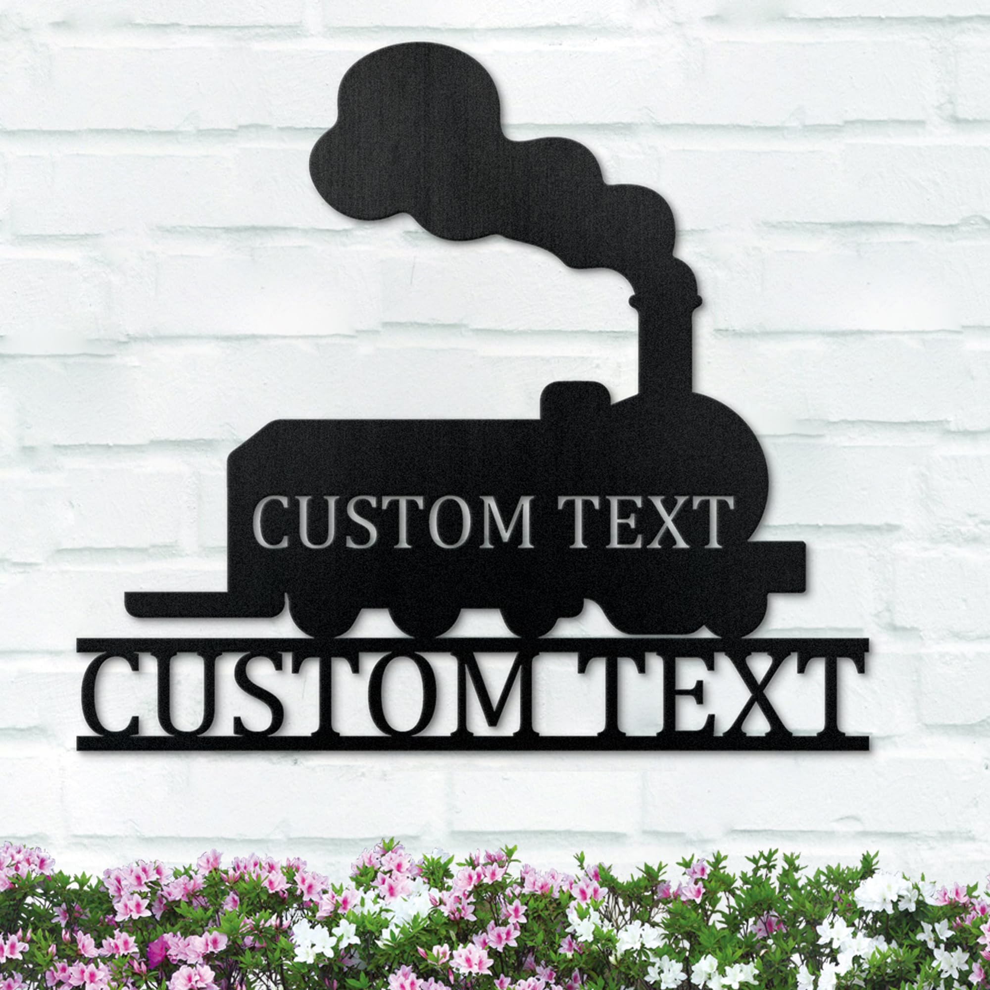 Custom Metal Train Sign - Personalized Railroad Wall Art Decor for Home, Office & Man Cave | Vintage Train Station Sign for Train Enthusiasts & Collectors