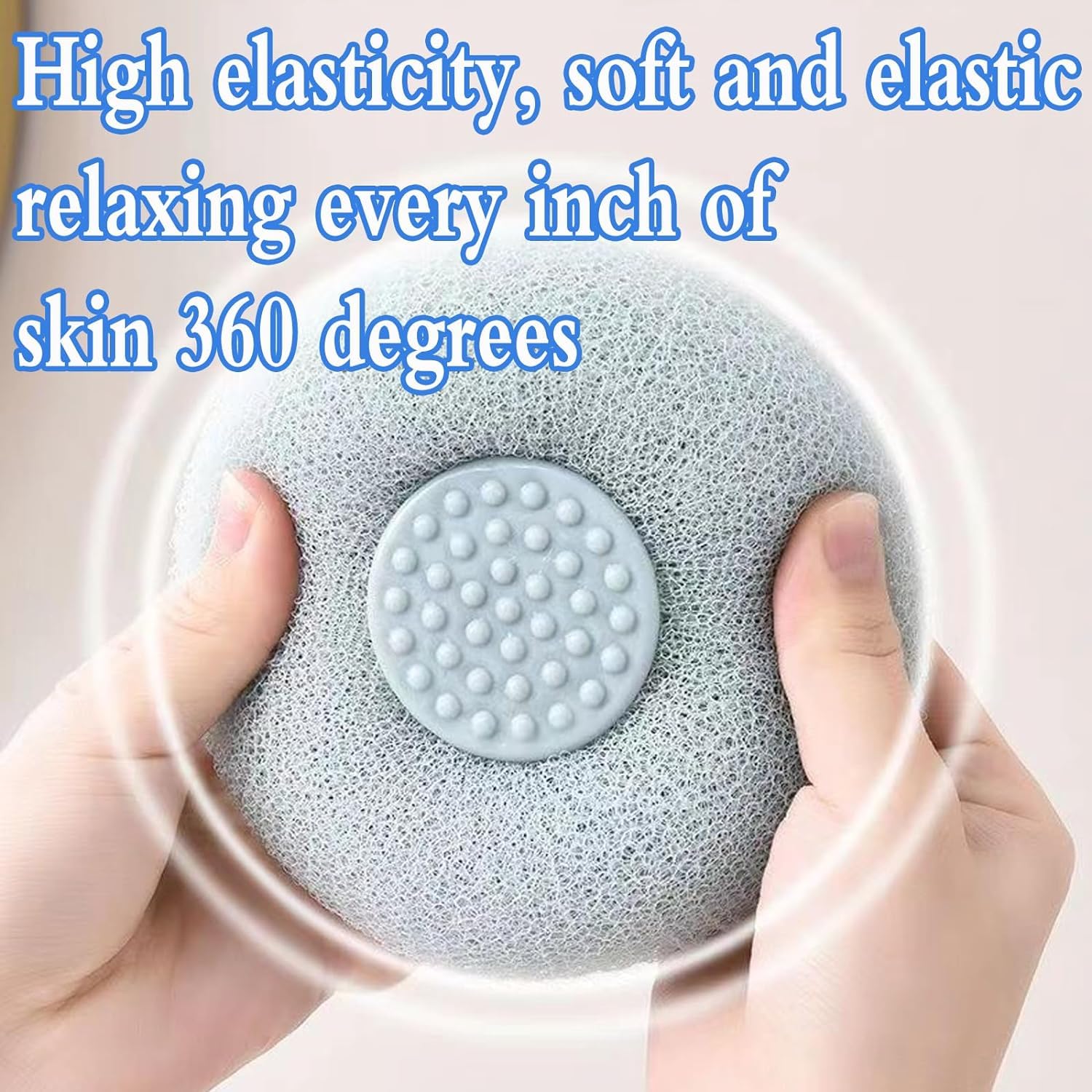 Super Soft Exfoliating Bath Sponge Brush with Suction Cup - Gentle Massage & Skin Cleansing for Women & Men (2-Pack, Multicolor) - Perfect for Shower, Bath & Body Scrub