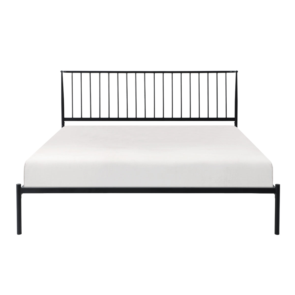 Black Metal King Platform Bed Frame - No Box Spring Needed - Sturdy & Modern Design for Master Bedroom & Guest Room