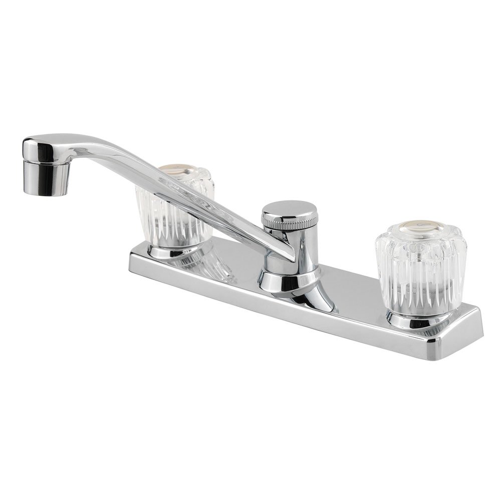 Pfister G1351100 Polished Chrome Kitchen Faucet with Sprayer - Modern Pull-Down Sink Faucet for Easy Dishwashing & Food Prep, Perfect for Home Kitchen Remodeling