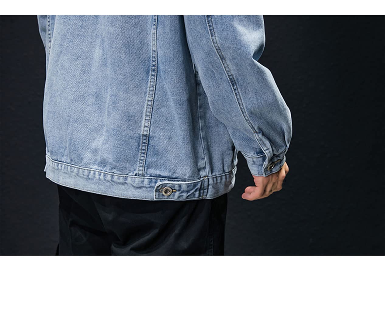 Men's Denim Jacket - Classic Blue Jean Jacket for Spring & Fall | Casual Outerwear for Everyday Wear, Street Style & Outdoor Activities