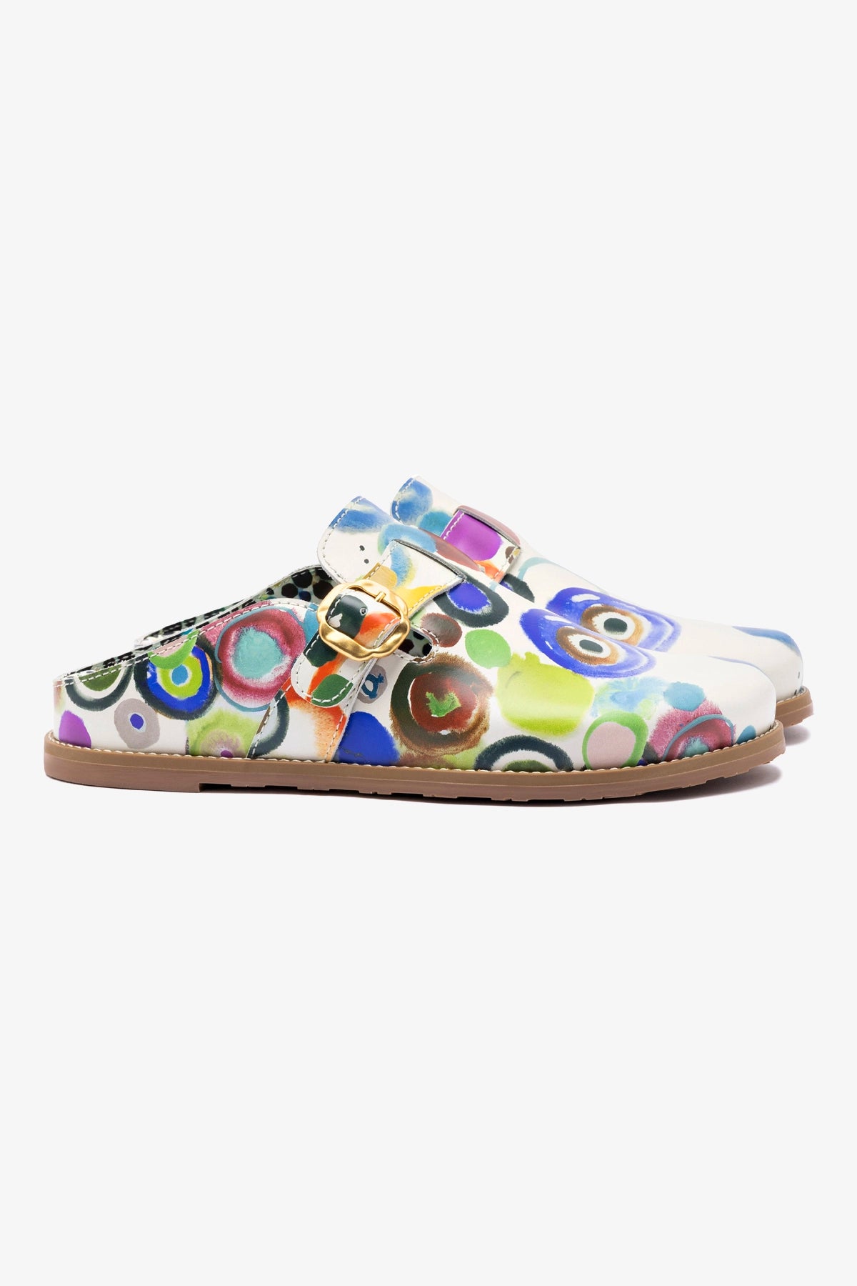 Larroudé x Libertine Milan Clogs - JH Gouache Color Block Heeled Mules | Comfortable & Stylish Women's Shoes for Work, Parties & Everyday Wear