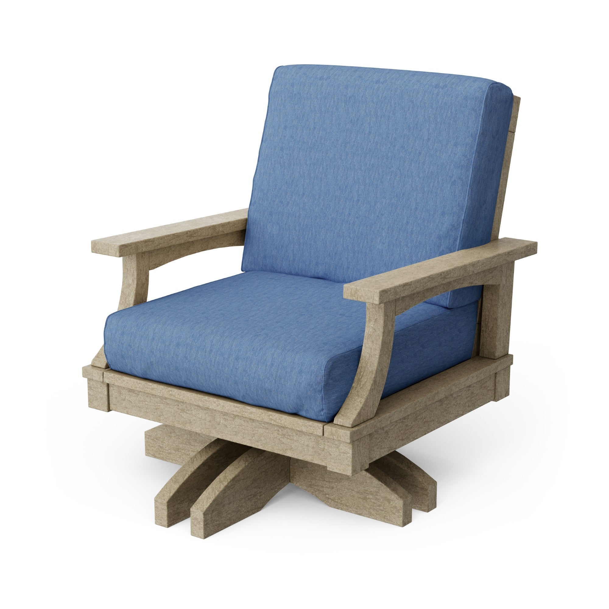 Heritage Deep Seating Swivel Chair - 360° Rotating Patio Lounge Chair with Cushions, Weather-Resistant Outdoor Furniture for Garden, Poolside & Backyard Relaxation