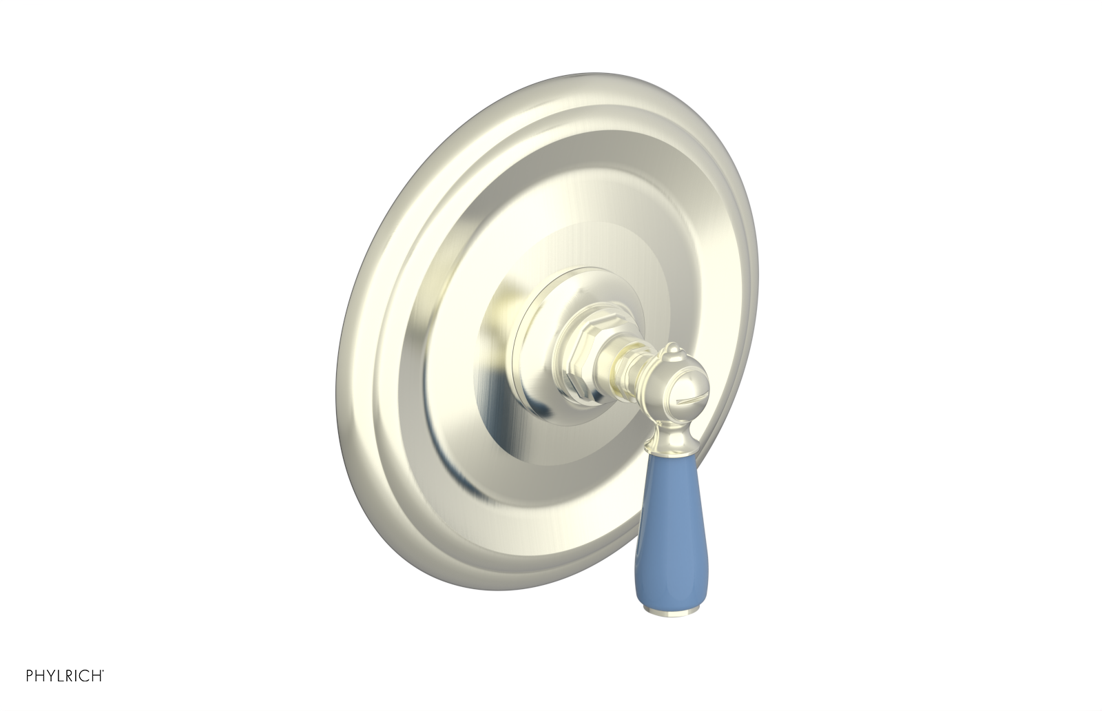 Jamestown Pressure Balance Shower Plate & Handle Trim with Light Blue Accents - 4