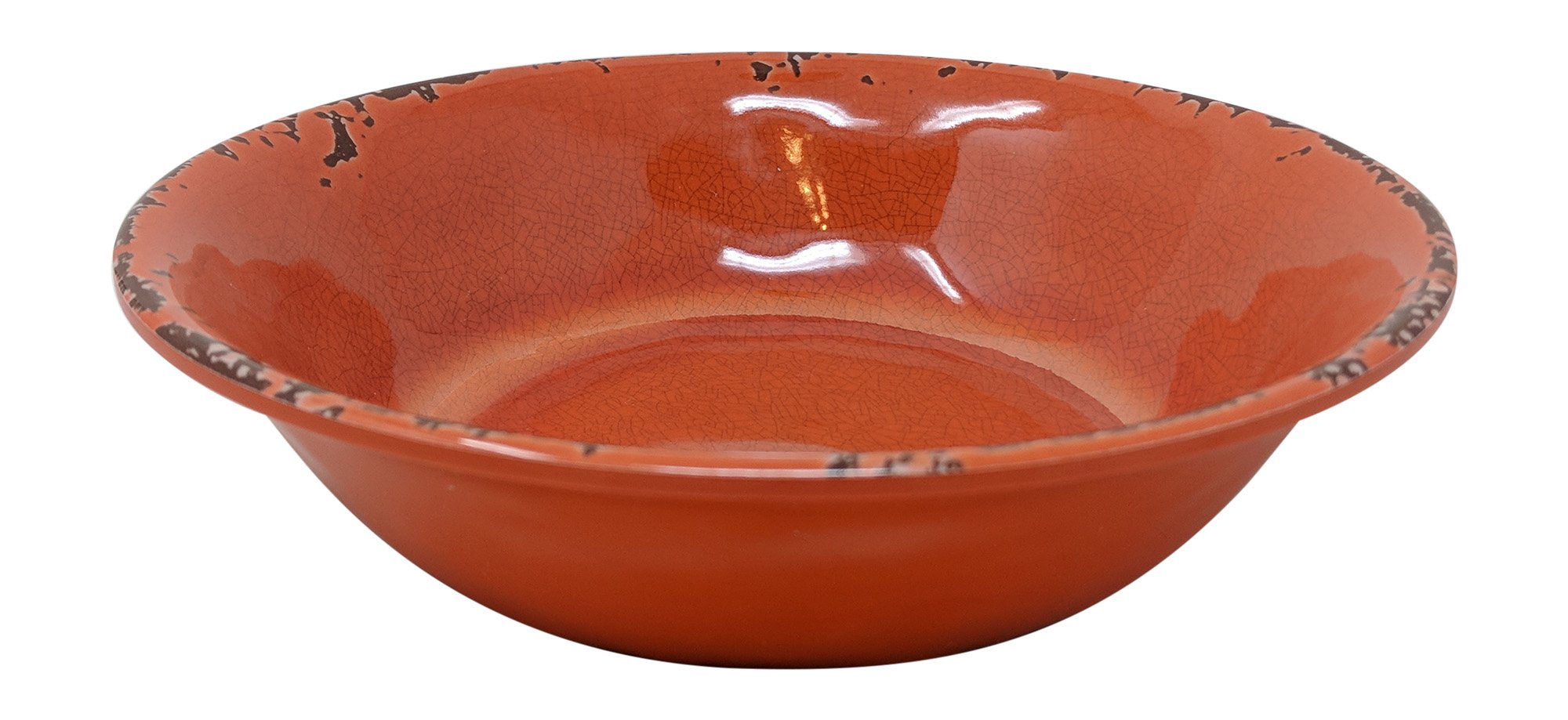 Gianna's Home 12-Piece Rustic Farmhouse Melamine Dinnerware Set - Service for 4, Coral | Durable & Stylish Plates, Bowls & Mugs | Perfect for Outdoor Dining, Picnics & Everyday Use