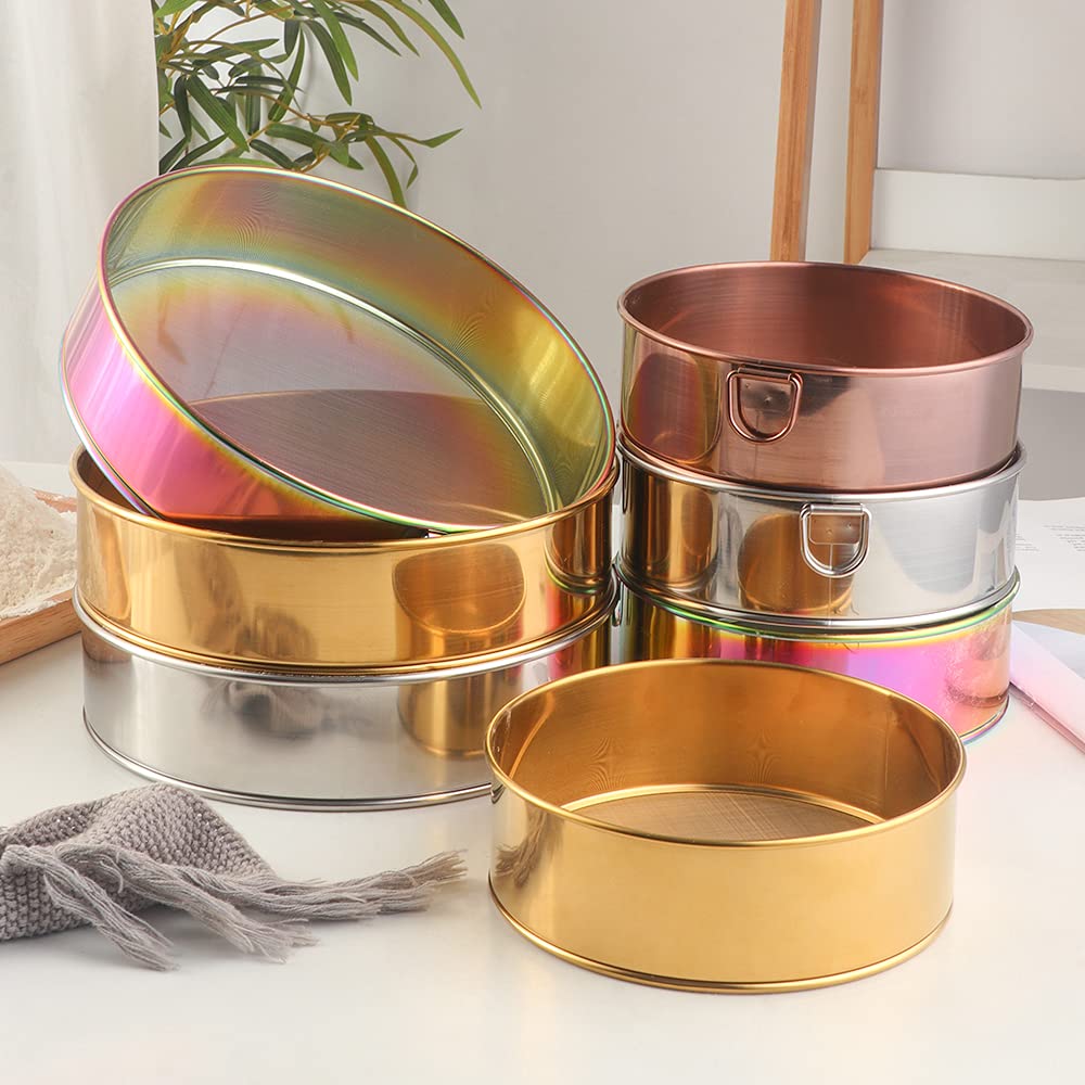 Premium 18/10 Stainless Steel Flour Sifter - 80 Mesh Fine Kitchen Strainer for Baking Cakes, Bread & Pastries | Perfect for Home Bakers & Professional Chefs