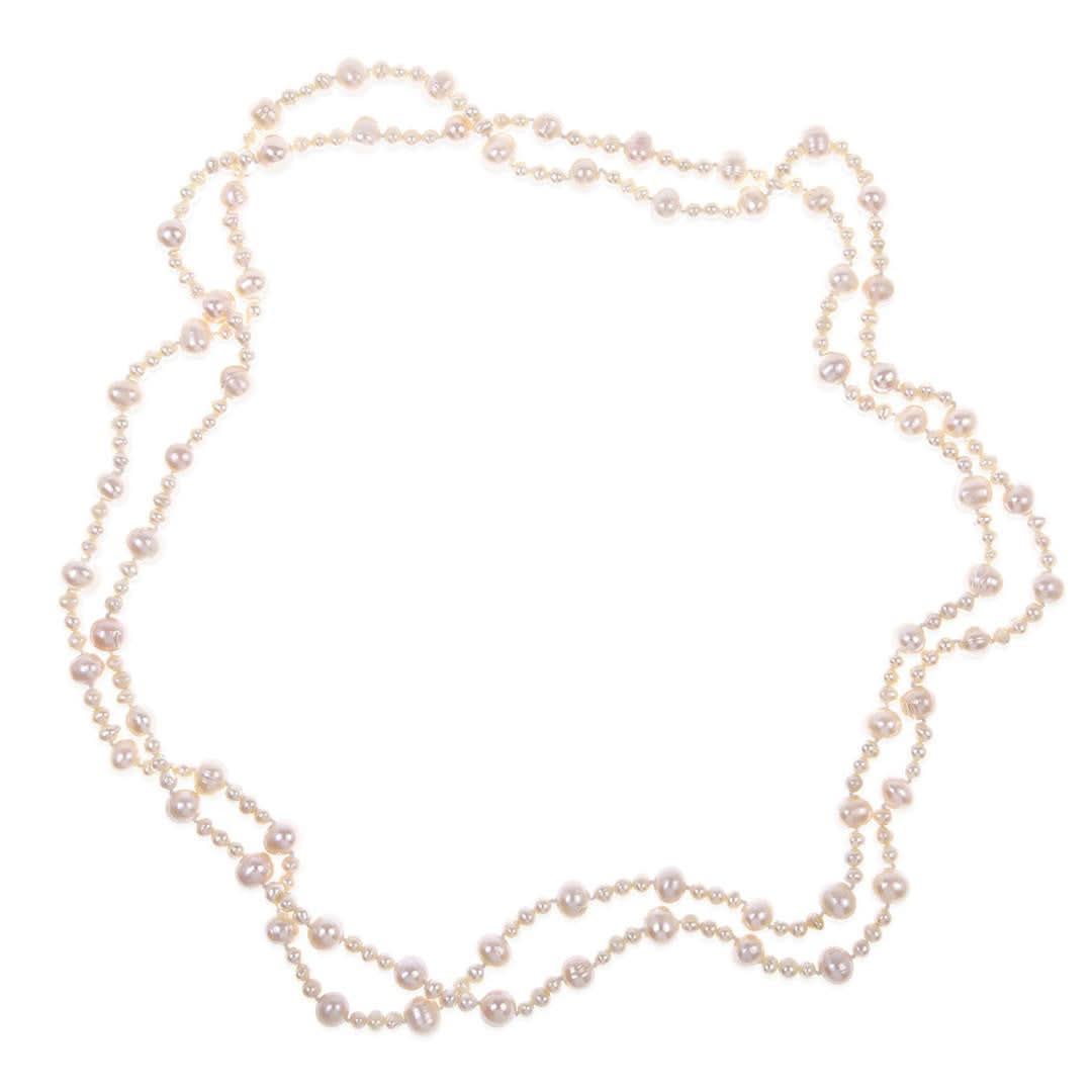 Eternal Pearl Necklace with Champagne Color - Elegant Jewelry for Women, Perfect for Weddings, Parties & Special Occasions