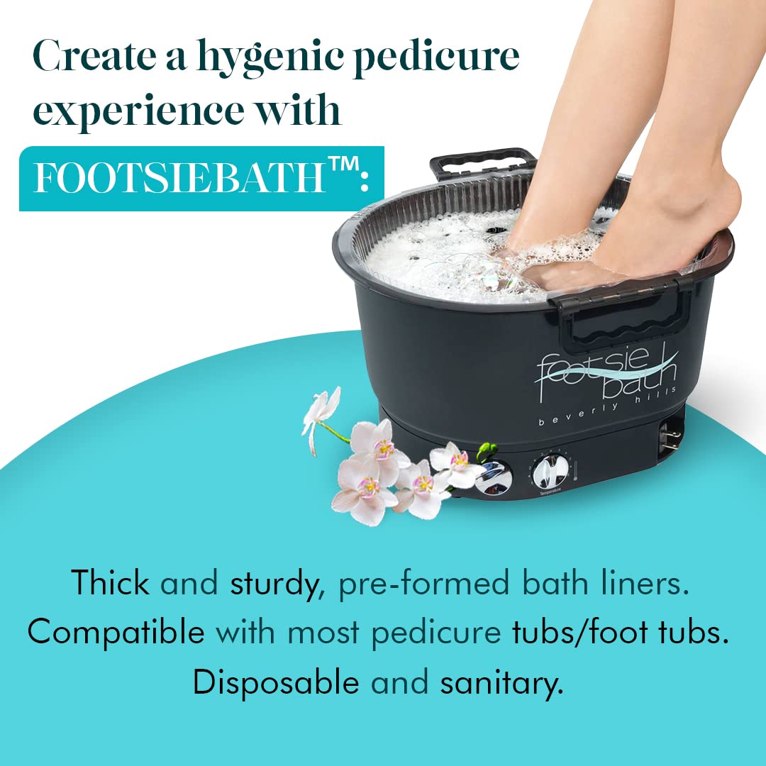 Disposable Pedicure Spa Liners - 100 Count | Soft & Hygienic Foot Care Liners for Salon & Home Pedicures | Perfect for Nail Salons, Spas & At-Home Foot Care