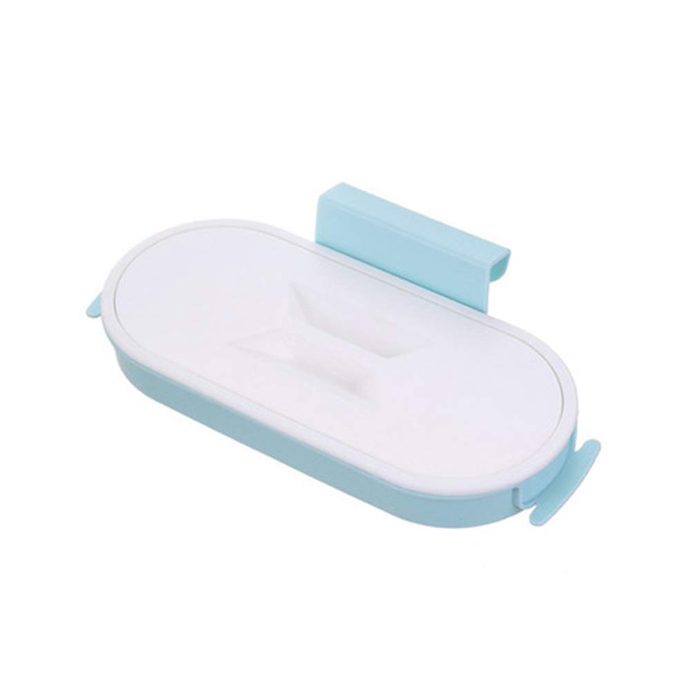 tbpersicwT Trash Bag Holder - Hanging Kitchen Garbage Bin Rack for Cupboard, Door, Drawer & Cabinet Storage (Light Blue) | Perfect for Small Spaces & Waste Management in Home, Office or RV