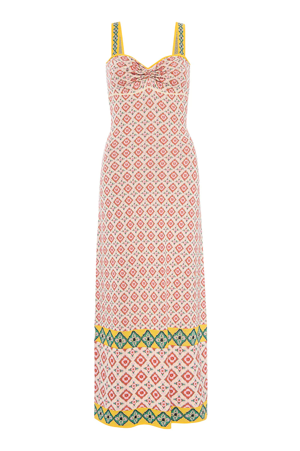 Bessie Dress Floral Block Print Women's Summer Dress - Perfect for Beach Vacation, Garden Party & Casual Outings