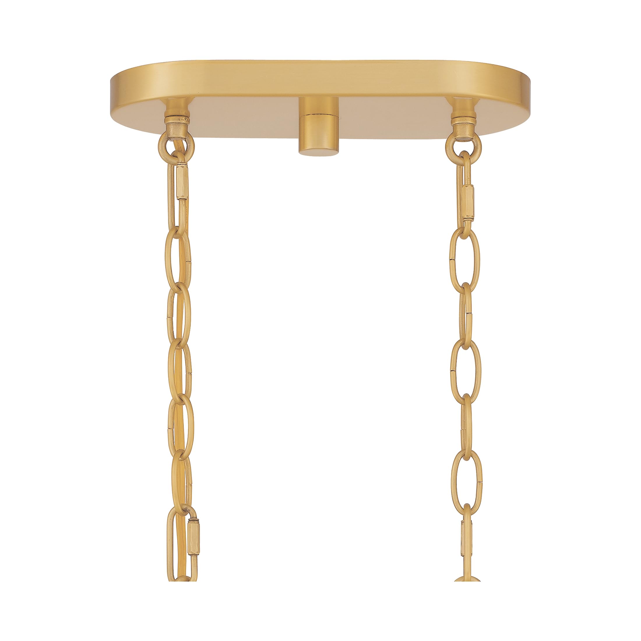 Quoizel Abner 4-Light Aged Brass Linear Chandelier - Modern Farmhouse Ceiling Light Fixture for Dining Room, Kitchen Island & Entryway Lighting