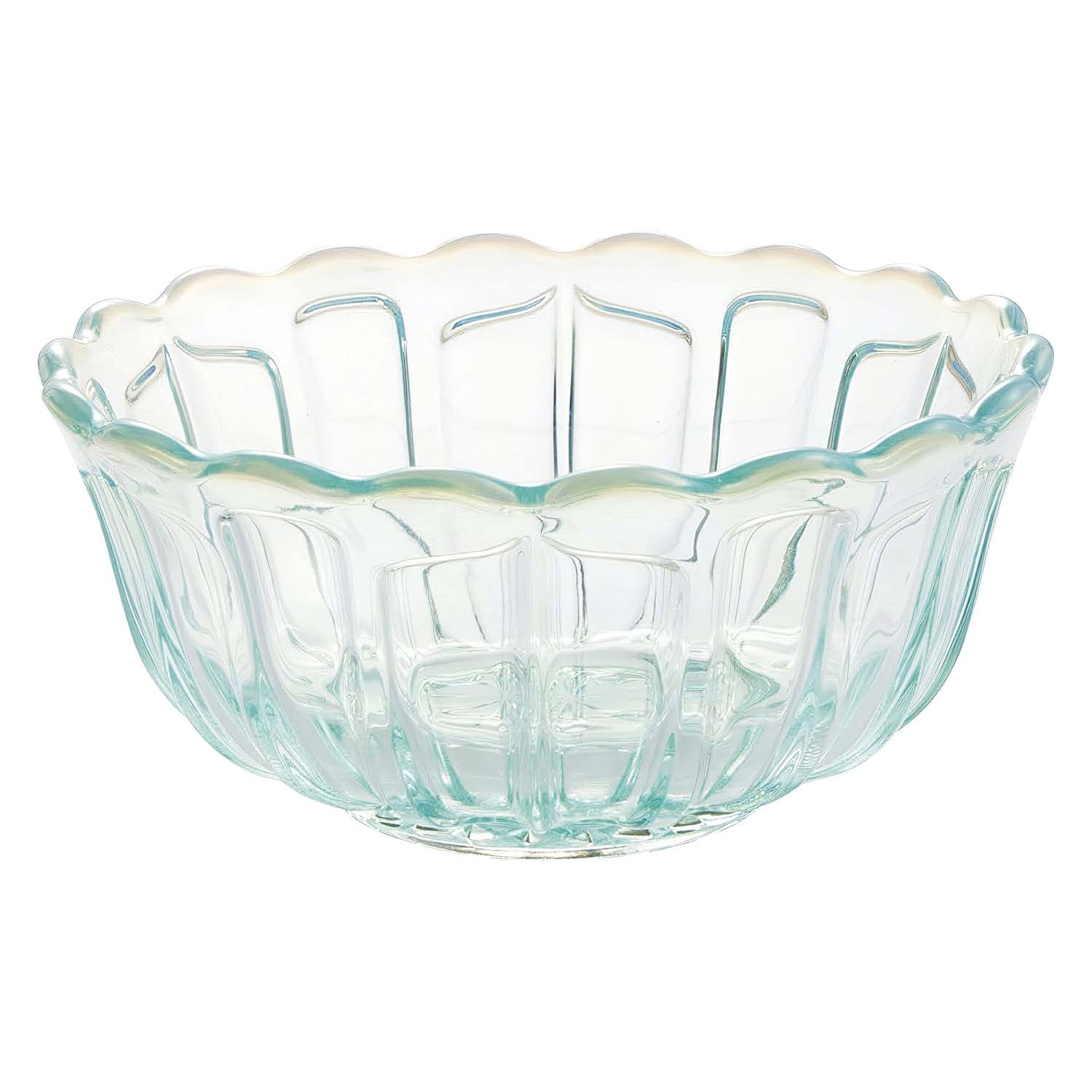Hirota Glass Yukinohana Blue Shallow Bowl - Handmade Soda Lime Glass Dish for Sushi, Desserts & Home Decor - Perfect for Japanese Cuisine, Party Serving & Tabletop Display