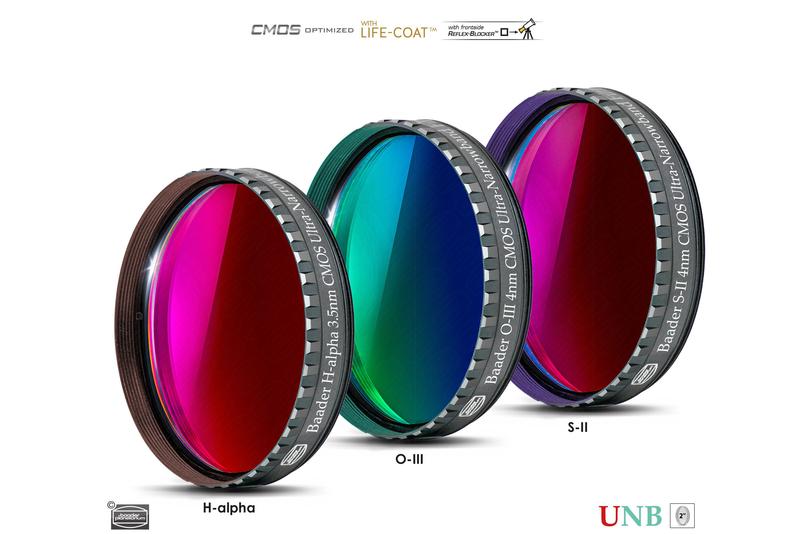 Baader 3.5nm/4nm Ultra Narrowband Filter Set for Astrophotography - CMOS Optimized (H-Alpha, O-III, S-II) - Perfect for Deep Space Imaging with Monochrome Cameras