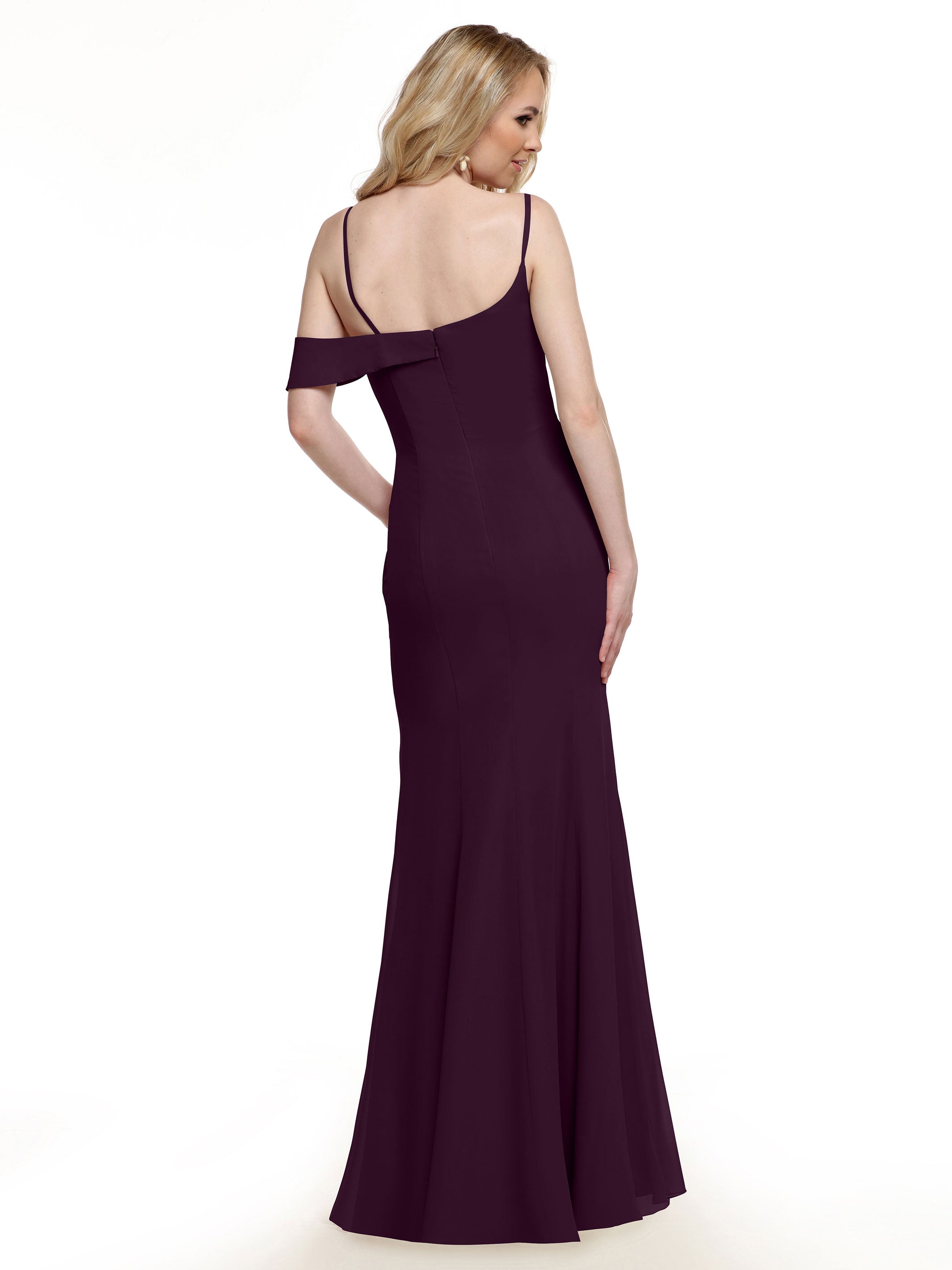 Elegant One Shoulder Fit and Flare Chiffon Bridesmaid Dress - Perfect for Weddings, Prom, and Formal Events