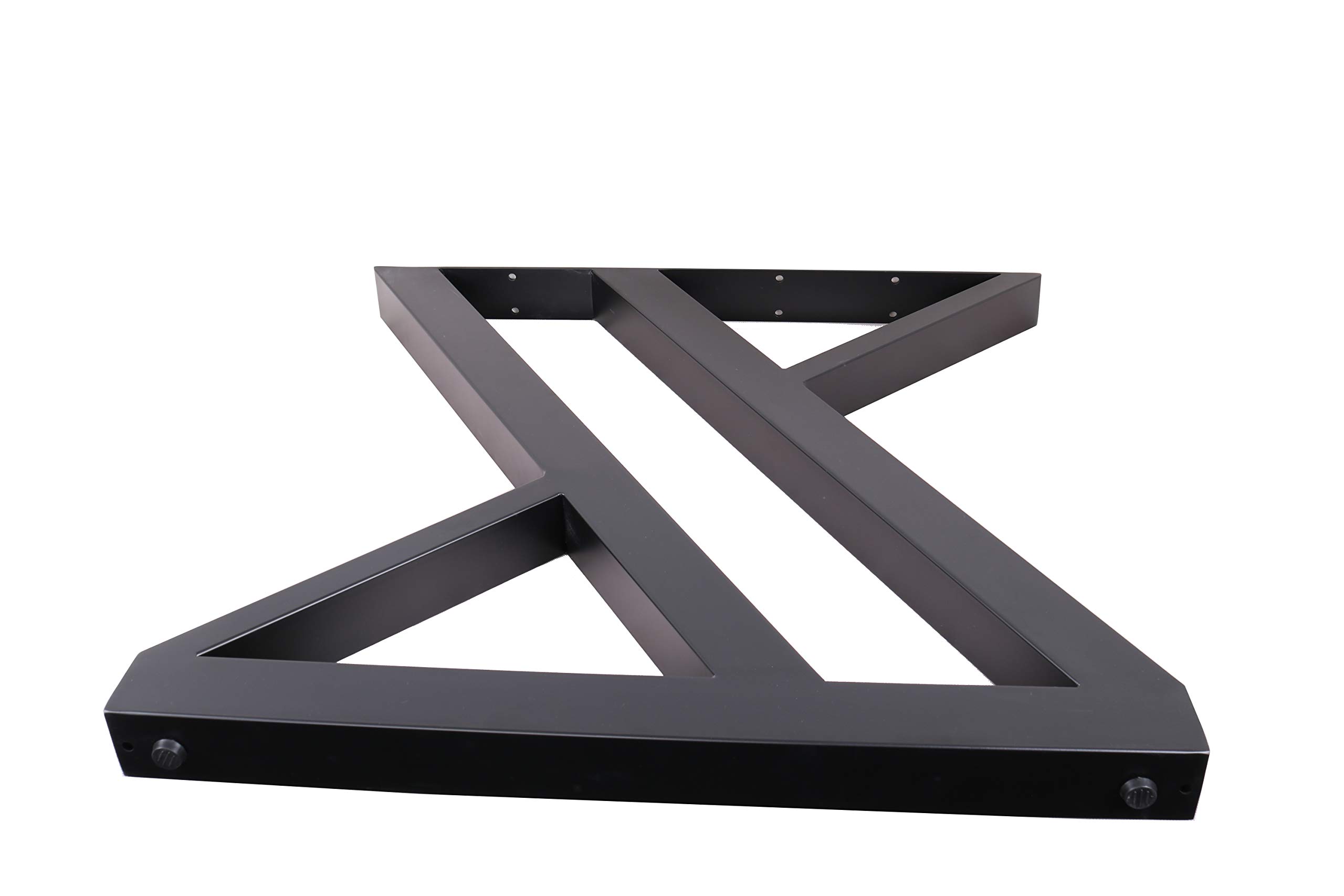 2 Pack Black Z-Shaped Steel Table Legs 28
