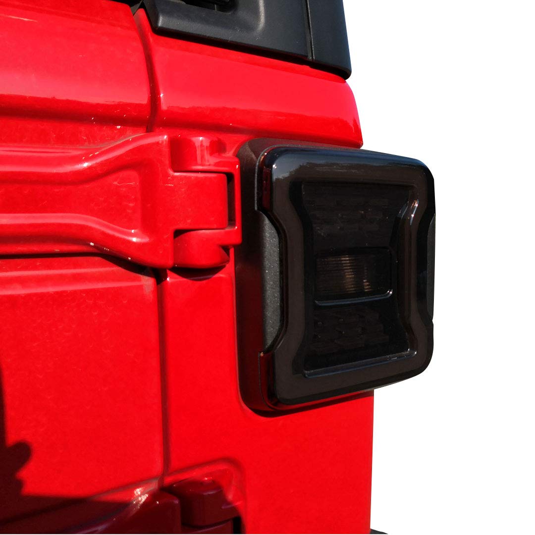 Smoked LED Tail Lights for Jeep Wrangler JL & JLU (2018-2020+) - Waterproof, Plug & Play - Perfect for Off-Roading, Night Driving & Custom Jeep Builds
