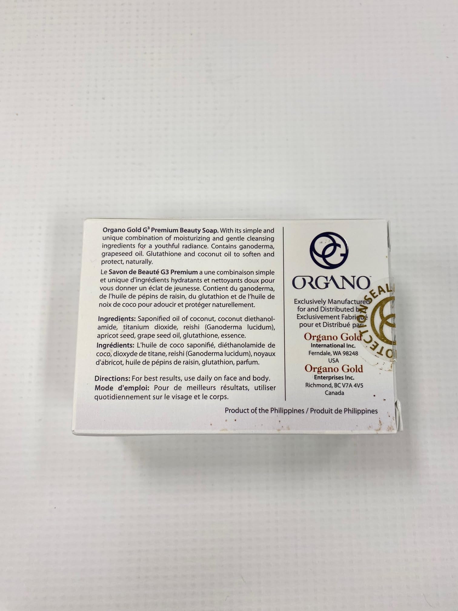 ORGANO G3 Premium Beauty Soap - 3 Pack | Natural Skin Cleansing Bar for Face & Body | Gentle Exfoliating & Moisturizing Soap for Daily Skincare Routine