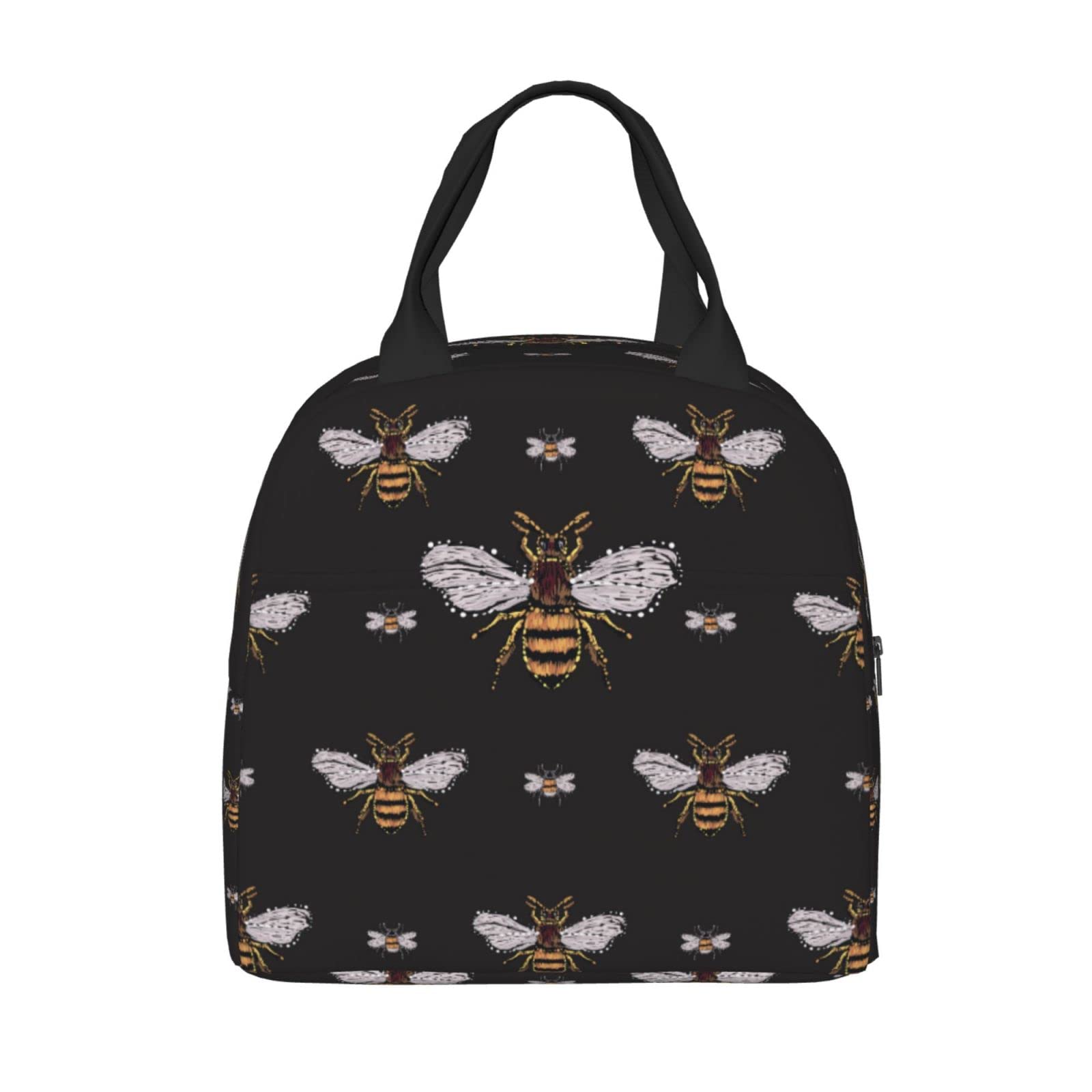 Insulated Honey Bee Lunch Box for Kids - Reusable Lunch Bag for Boys & Girls, Perfect for School, Camping, Hiking, Picnics, Beach & Travel - Keep Food Fresh for School Lunches & Outdoor Adventures