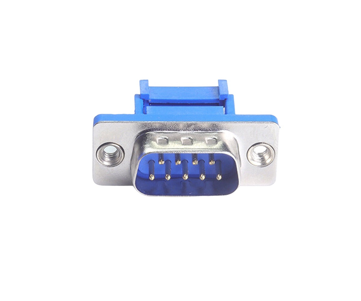 DB9 Male IDC Metal Shell Connector for Serial RS232 | 9 Pin DE9 D-Sub Connector | 6 Pack | Perfect for Industrial Automation & Computer Networking