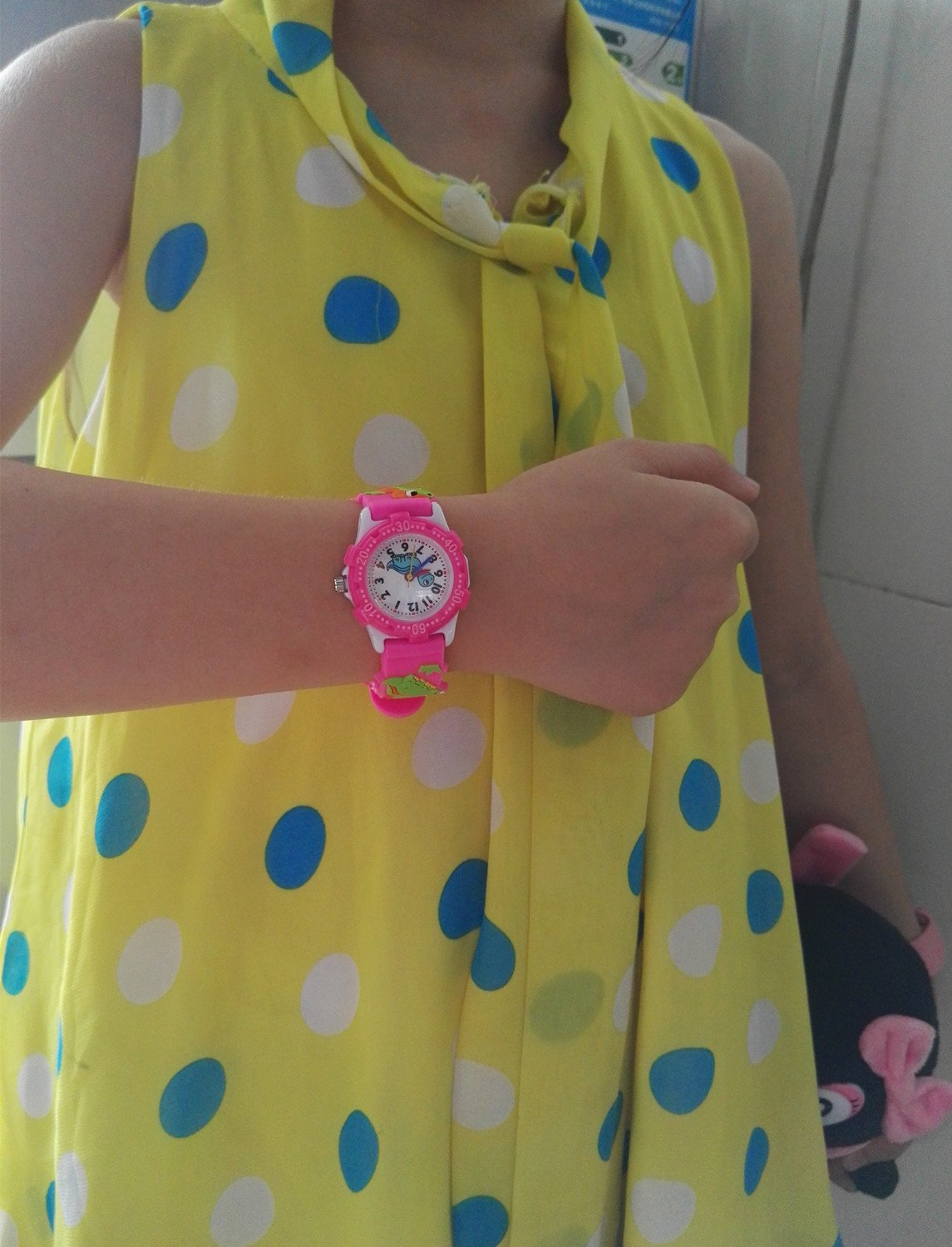 Jewtme Cute Analog Watch for Kids Ages 3-8 - 3D Silicone Cartoon Watch with Time Teaching Function for Toddler Boys & Girls - Perfect for School, Playtime & Learning to Tell Time