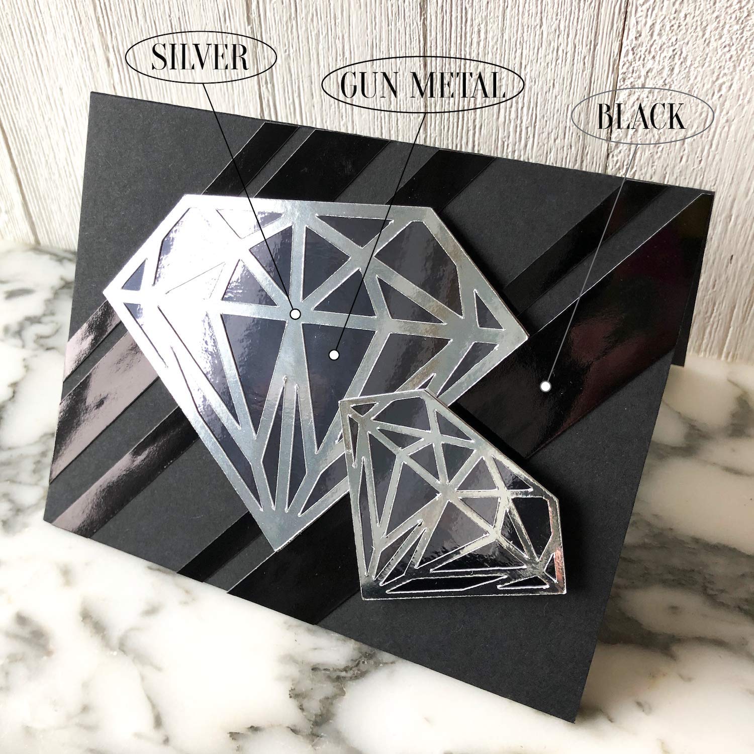 Premium Reflective Cardstock - Gun Metal Gray - 8.5 x 11 Inches - 12 Pt. / 270 GSM - 10 Sheets for DIY Crafts, Scrapbooking, Invitations & Home Decor
