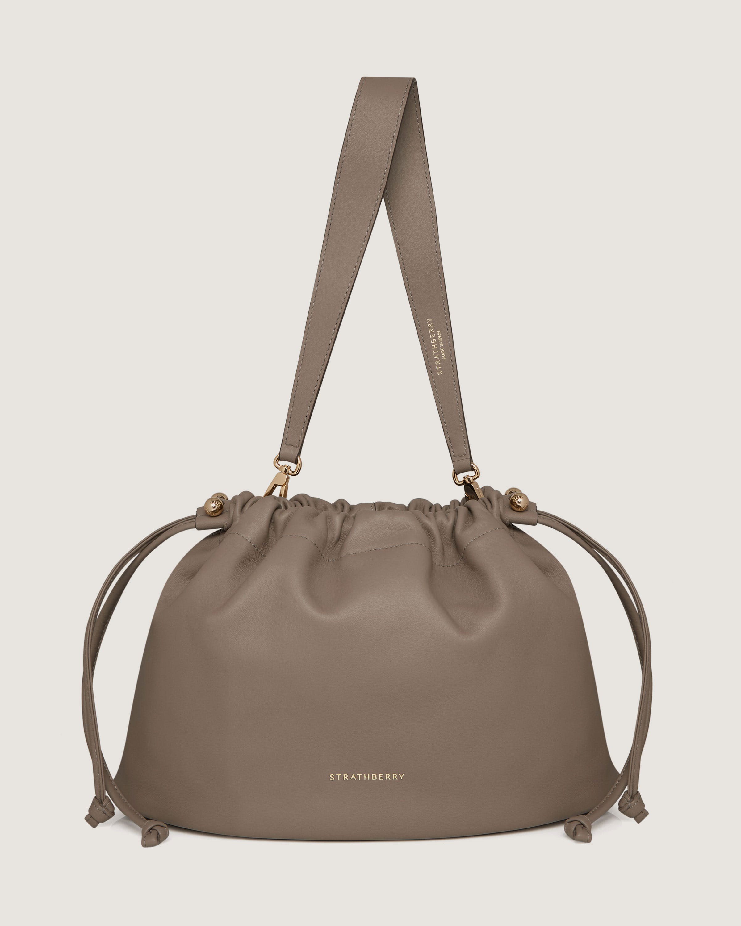Charlotte Midi Drawstring Dress in Taupe - Elegant Casual & Party Wear for Women